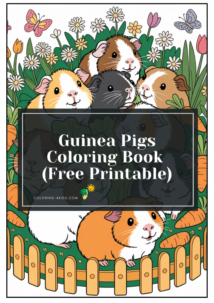 Guinea Pigs Coloring Book cover