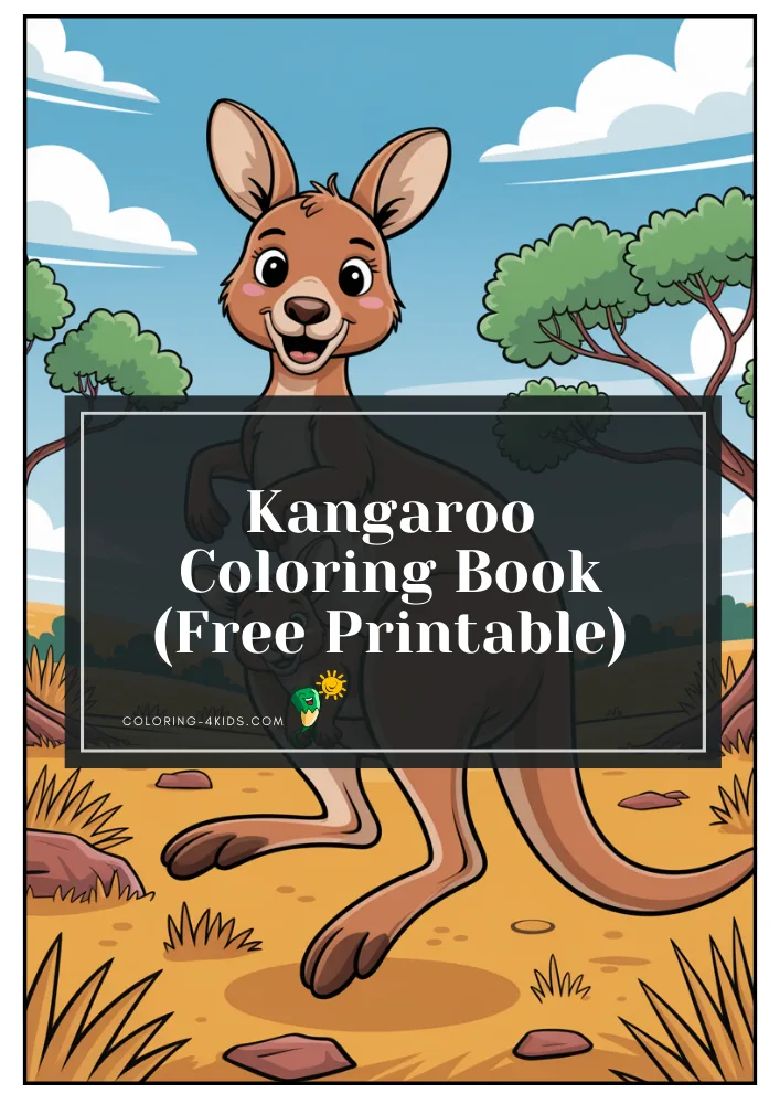 Kangaroo Coloring Book cover