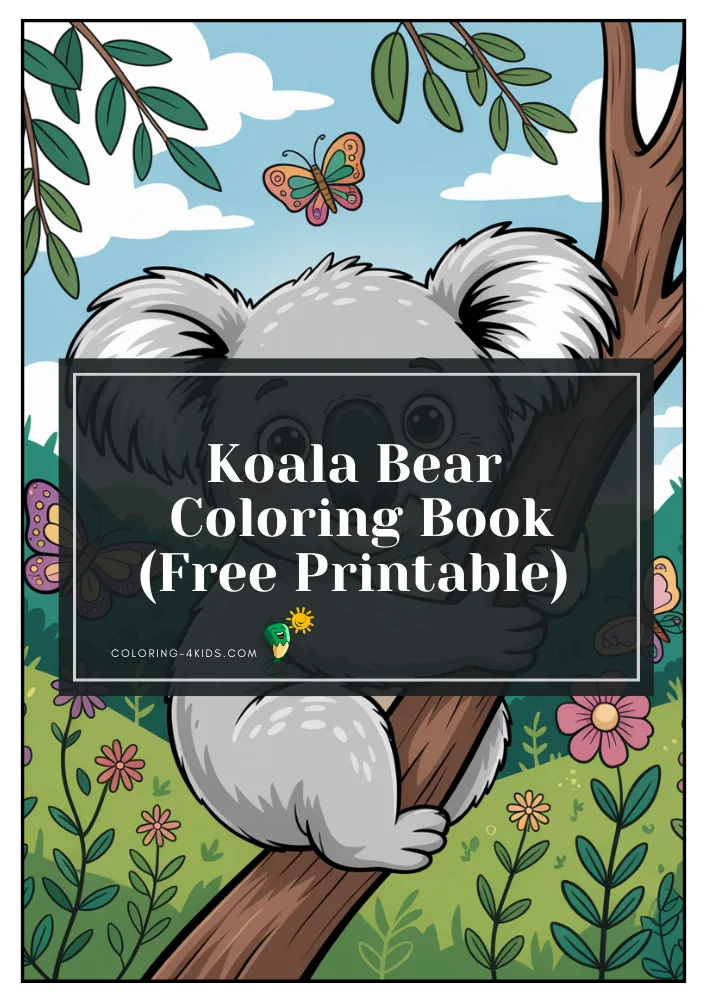 Koala Bear Coloring Book cover