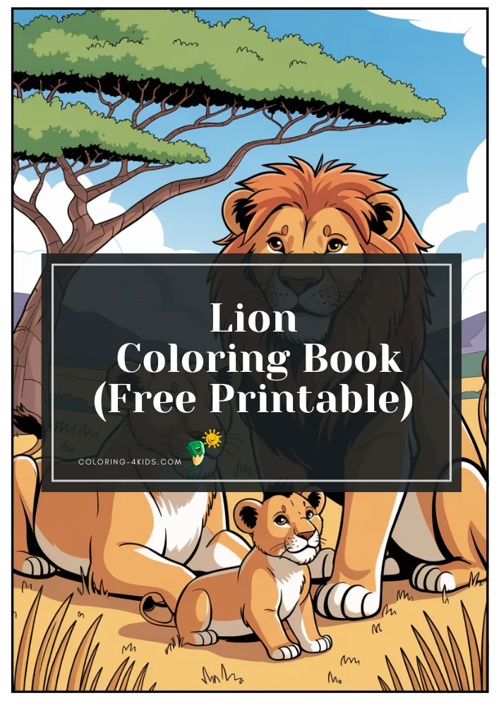 Lion Coloring Book cover