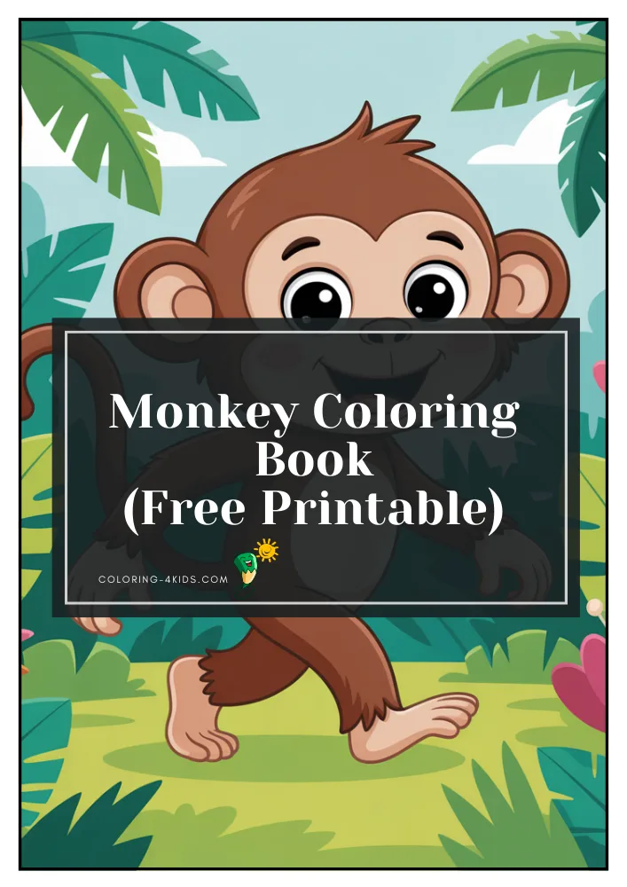 Monkey Coloring Book cover