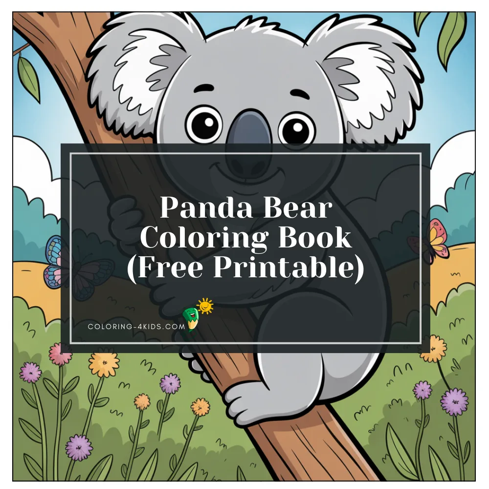 Panda Bear Coloring Book cover