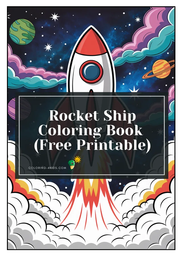 Rocket Ship Coloring Book PDF