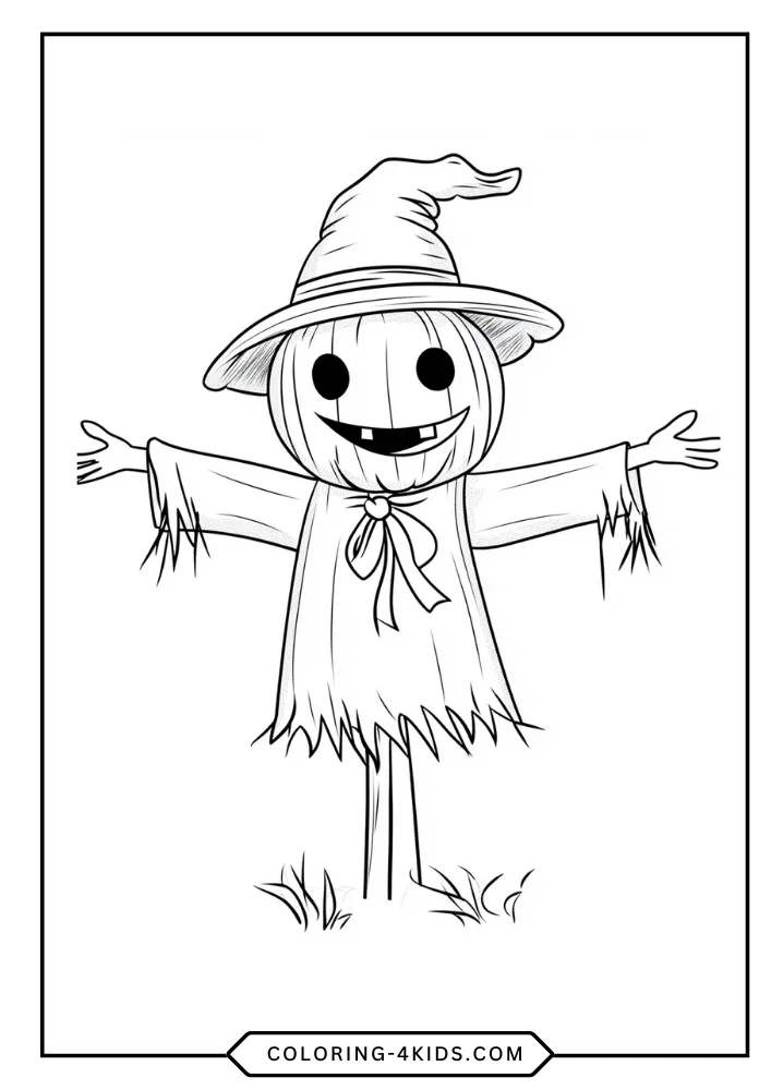Scarecrow Coloring Book preview page 2
