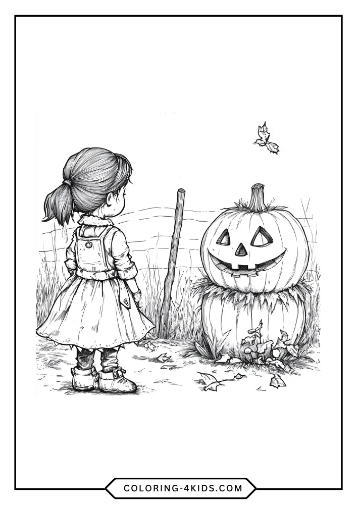 Scarecrow Coloring Book preview page 3
