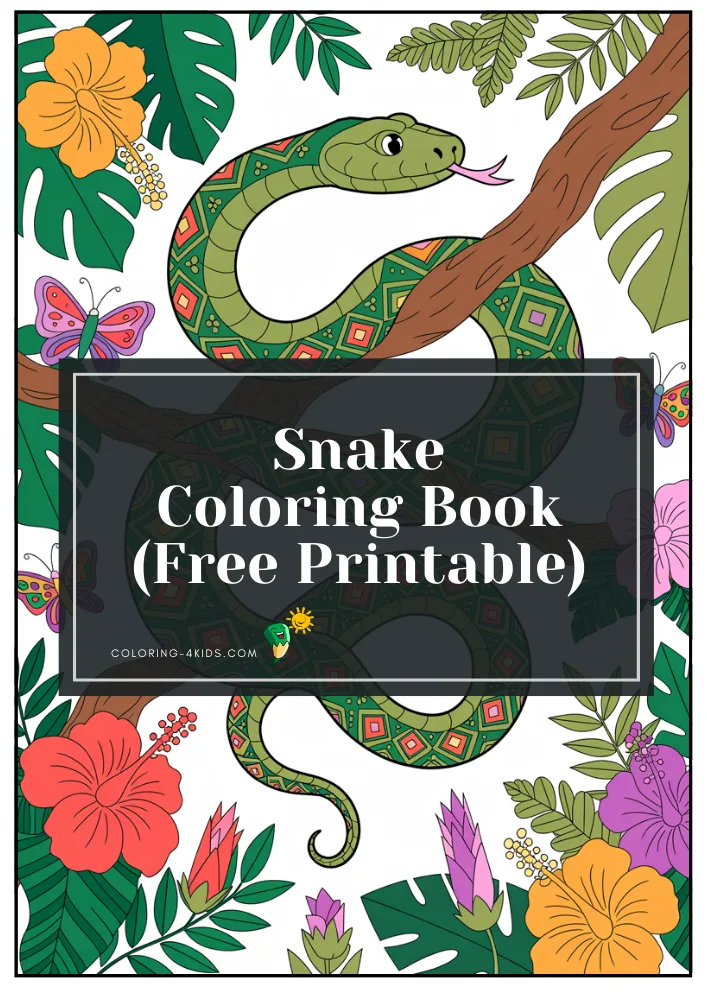 Snake Coloring Book cover