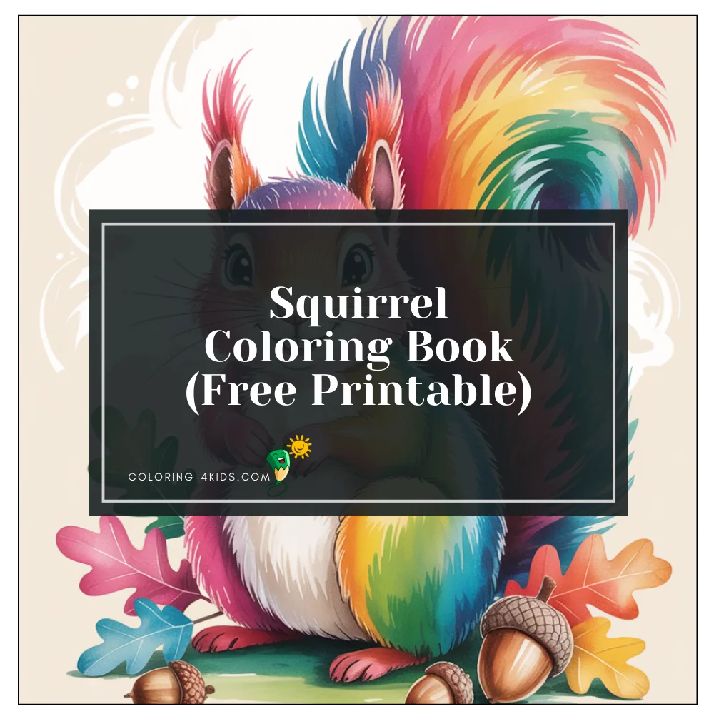 Squirrel Coloring Book cover