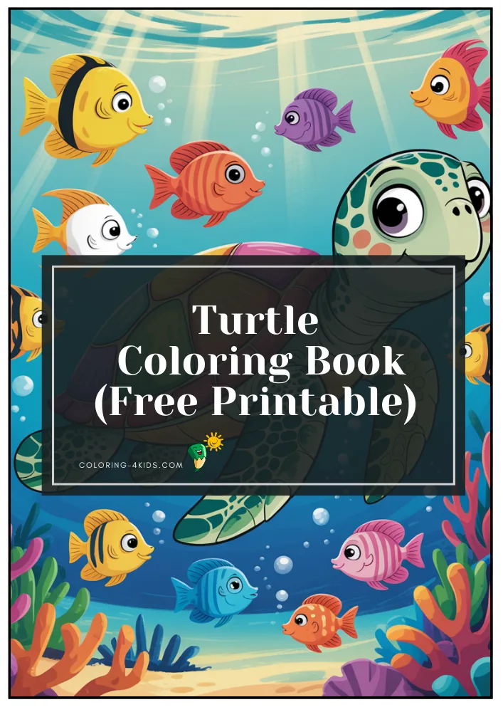 Turtle Coloring Book cover