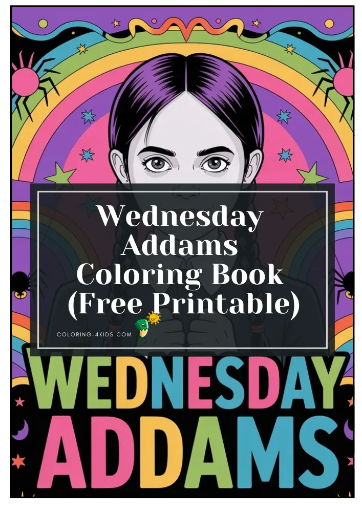 Wednesday Addams Coloring Book PDF