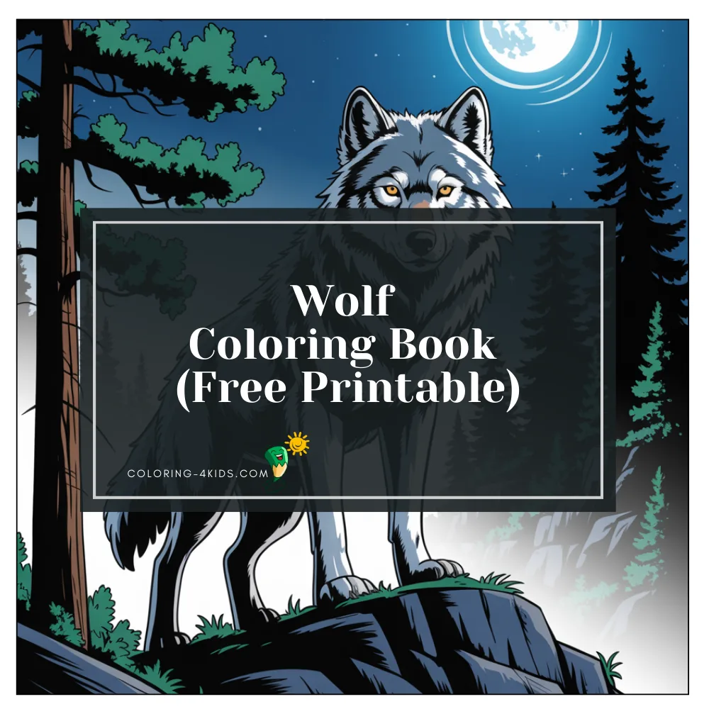 Wolf Coloring Book cover