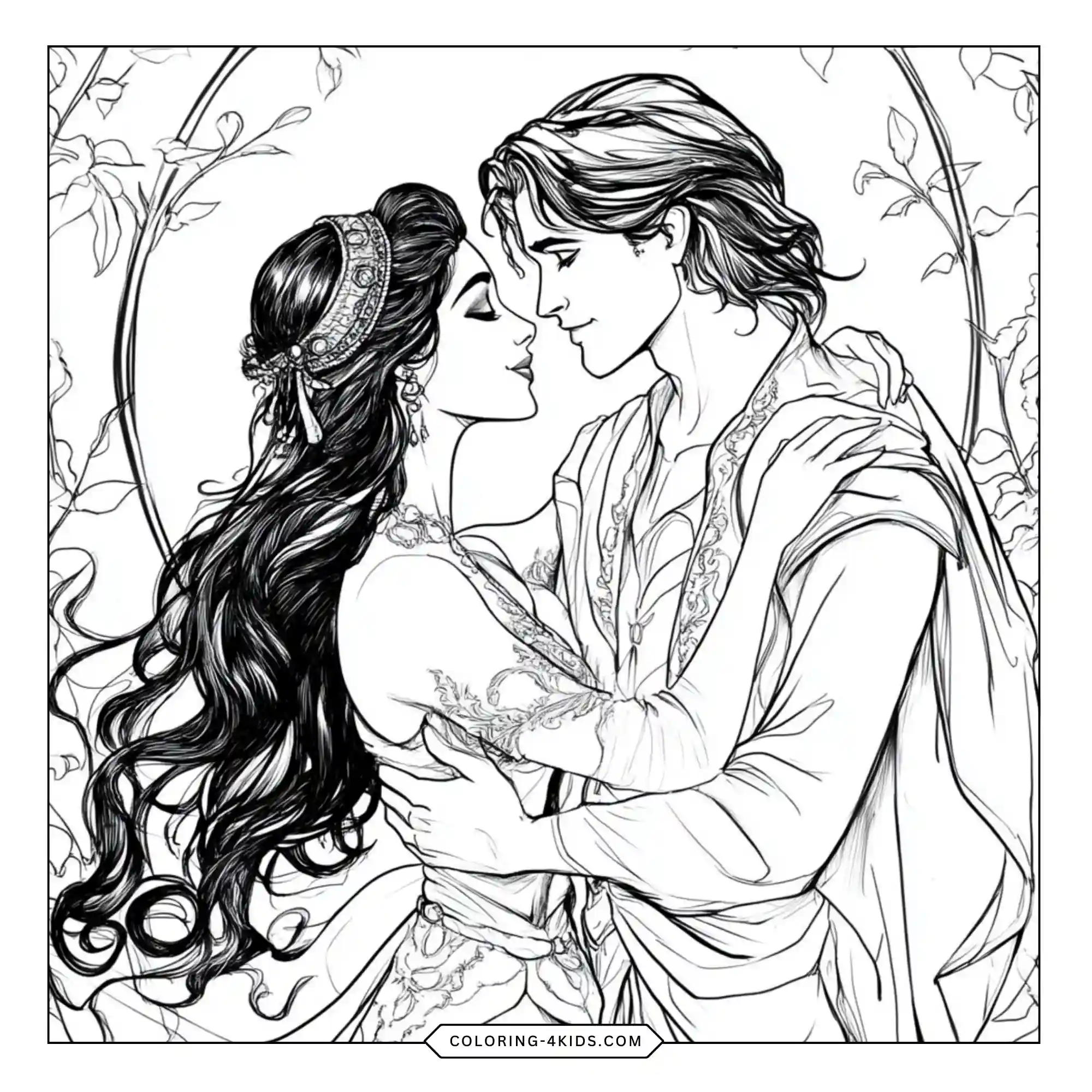 Aladdin Jasmine Coloring Pages coloring page for kids