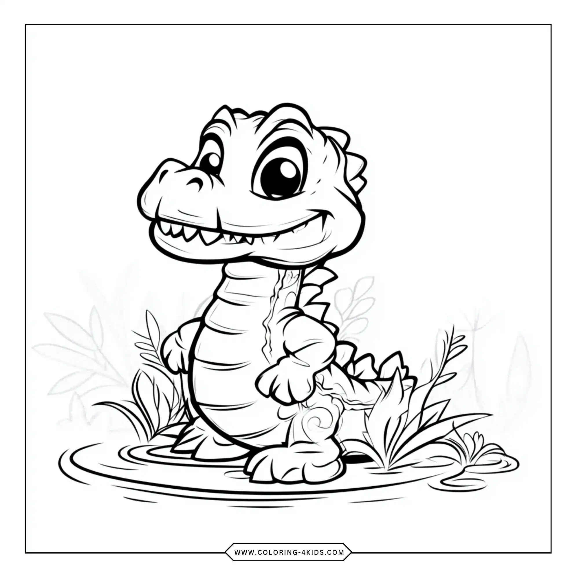 Printable Aligator Coloring Pages coloring page for kids