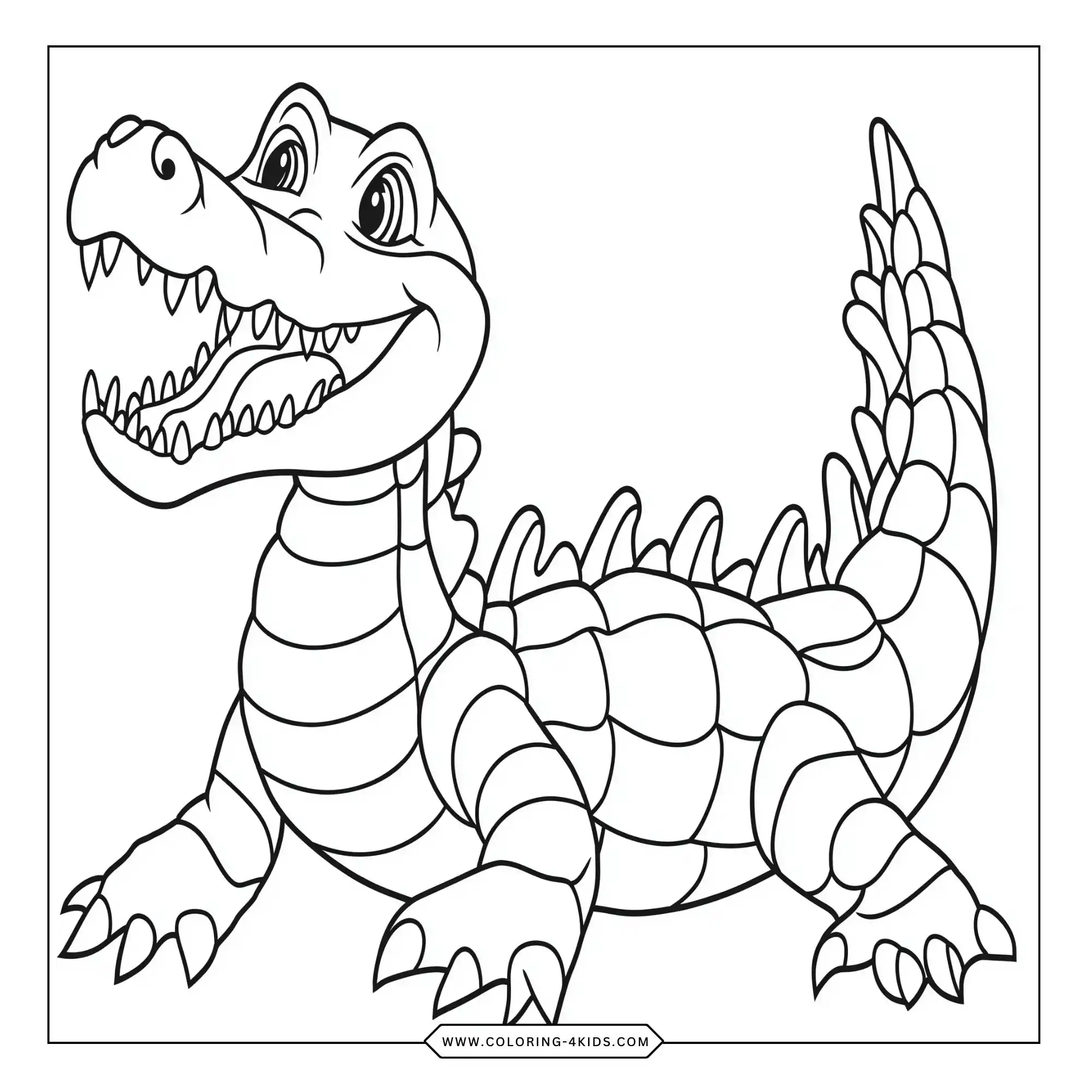 Printable Aligator Coloring Pages coloring page for kids
