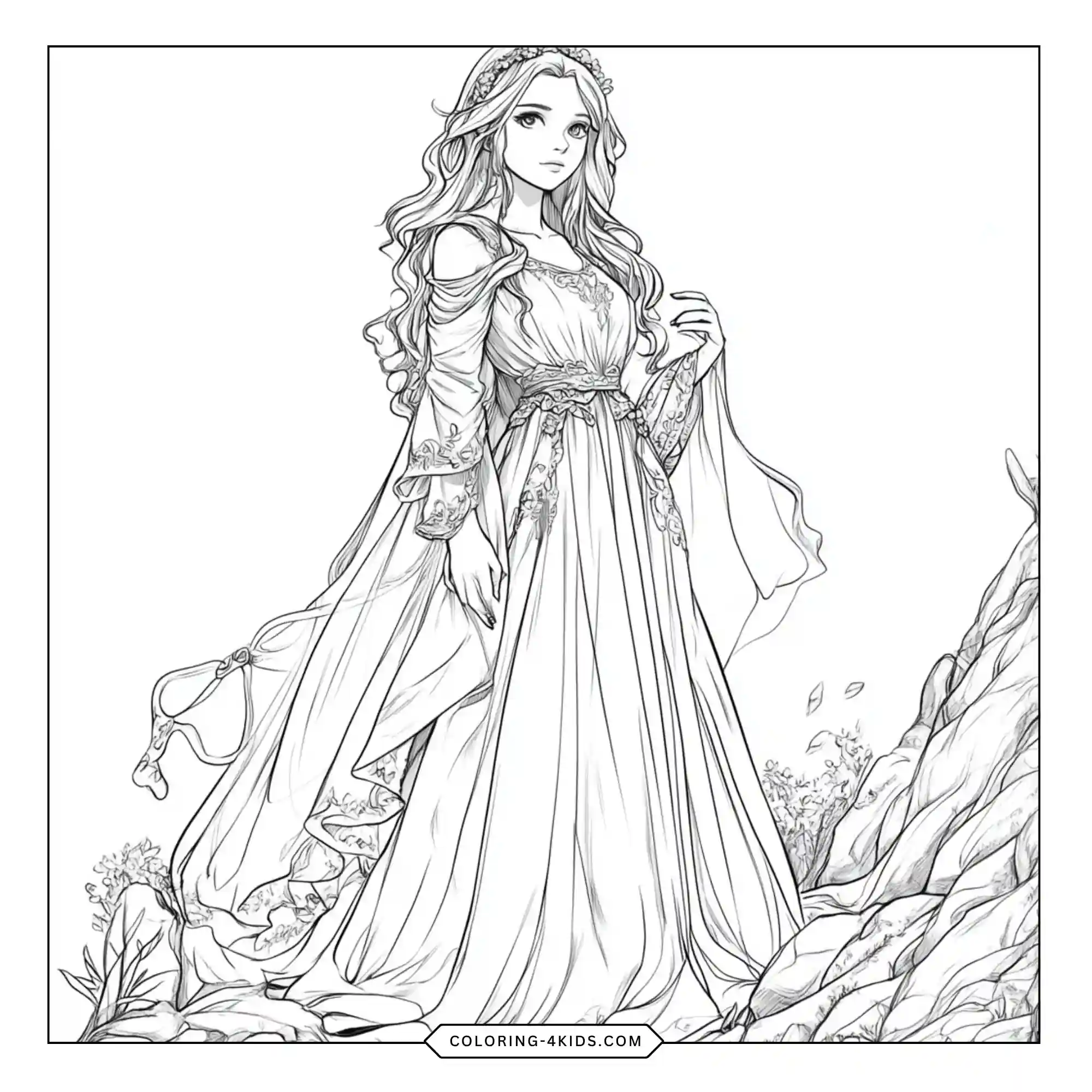 Free Aurora Coloring Pages coloring page for kids