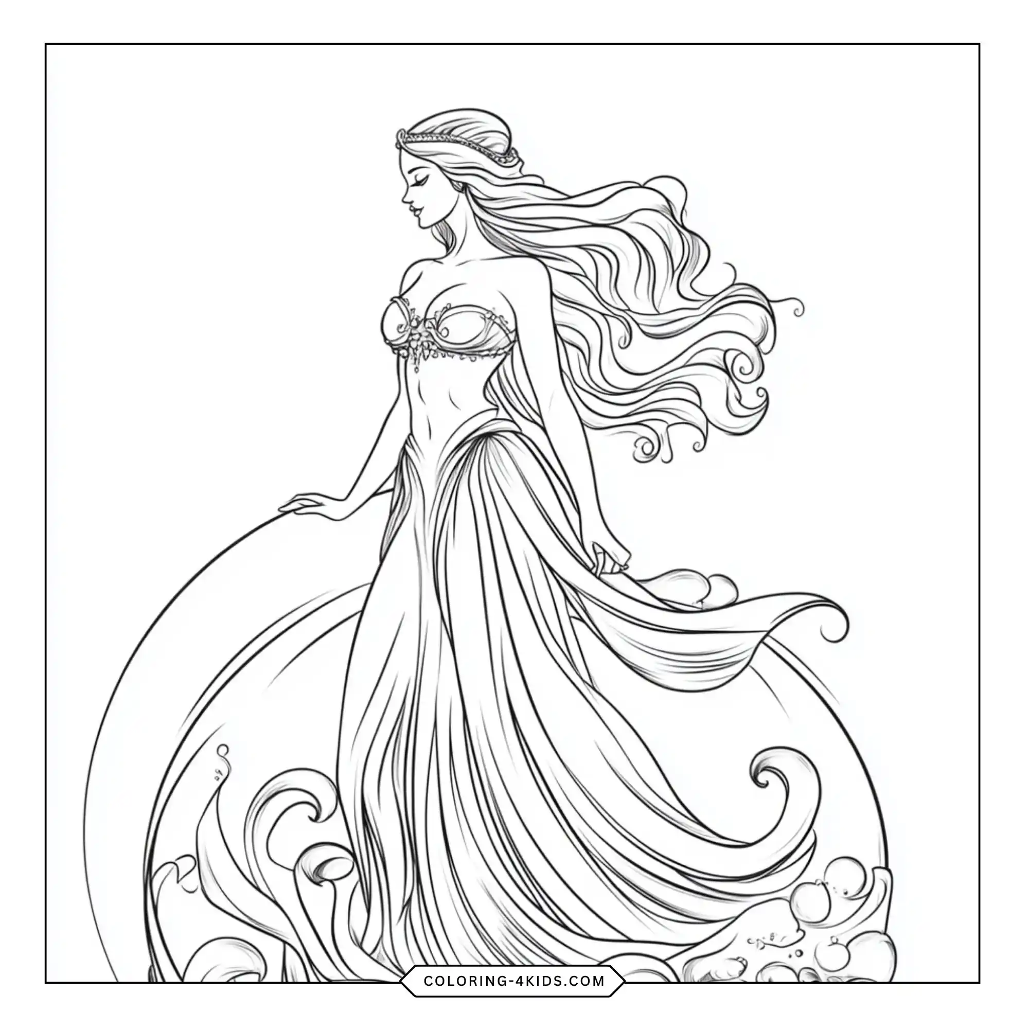 Free Aurora Coloring Pages coloring page for kids