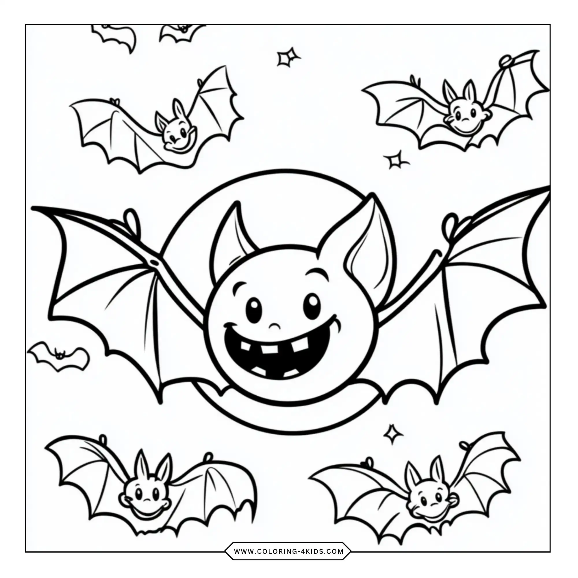 Bat Coloring Pages coloring page for kids