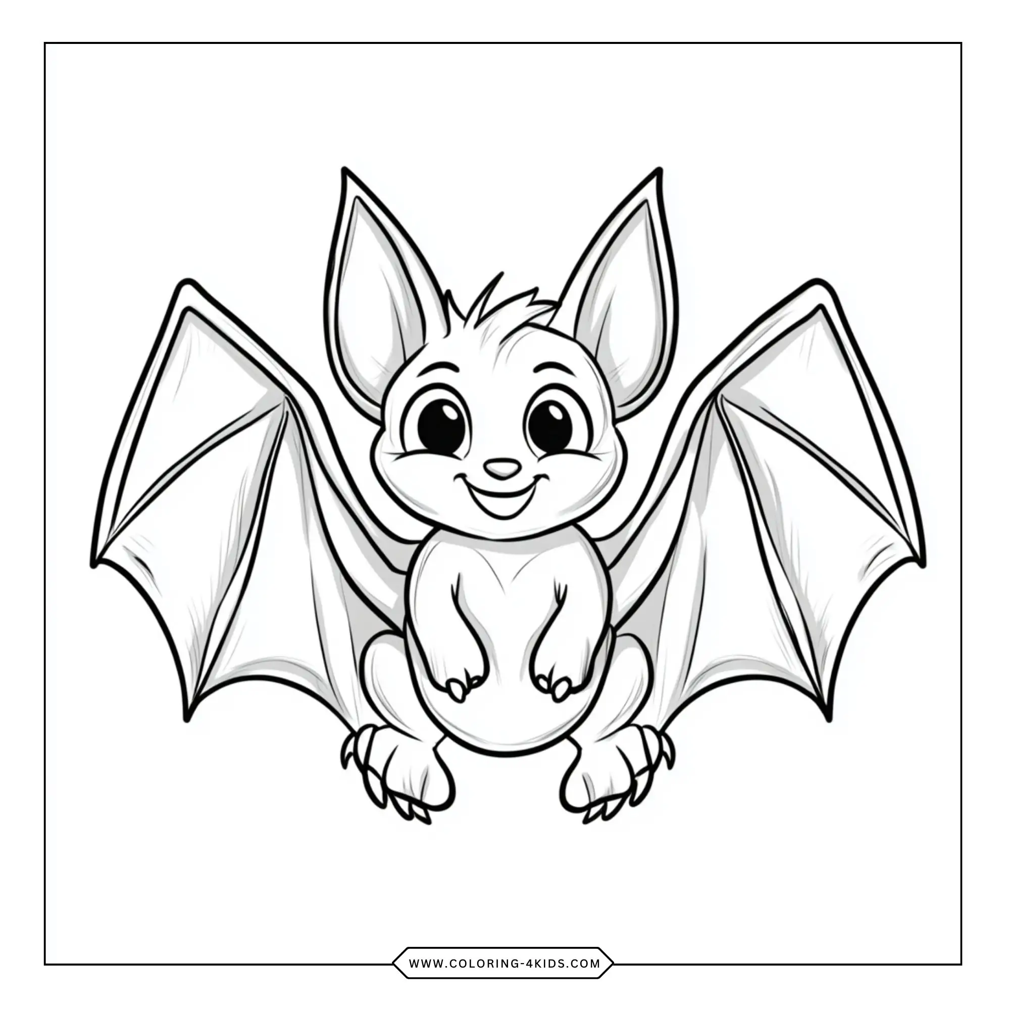 Bat Coloring Pages coloring page for kids