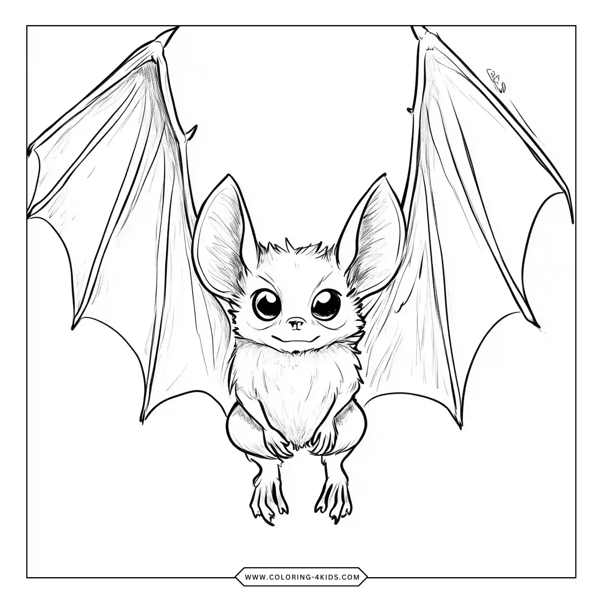 Printable Bat Coloring Pages coloring page for kids
