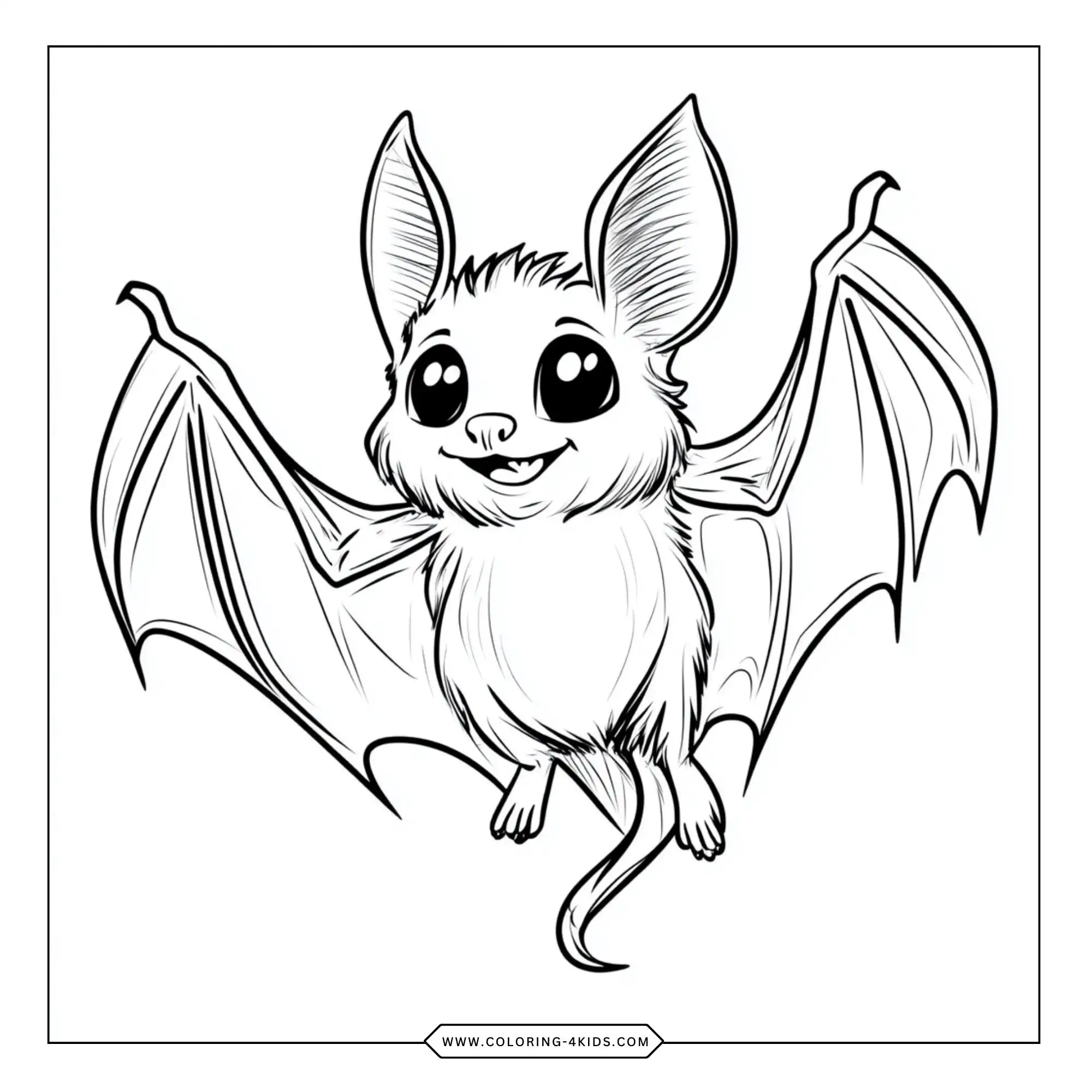 Printable Bat Coloring Pages coloring page for kids