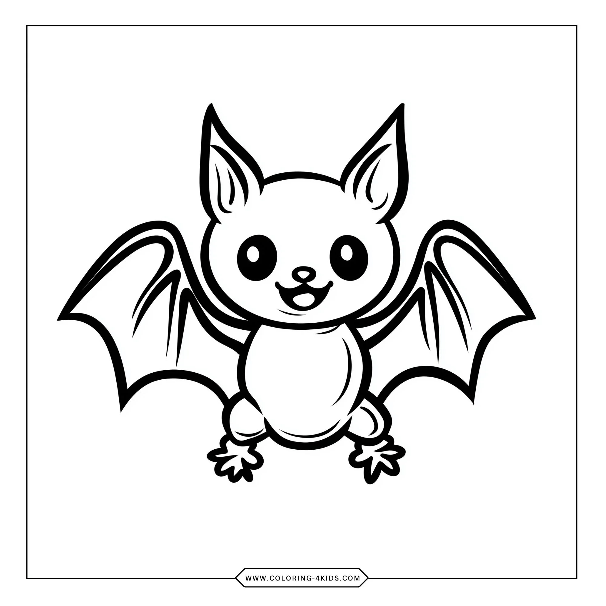 Free Bat Coloring Pages coloring page for kids