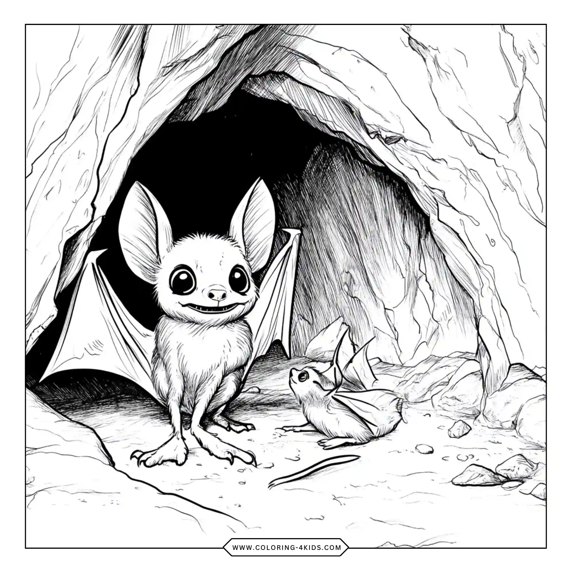 Printable Bat Coloring Pages coloring page for kids