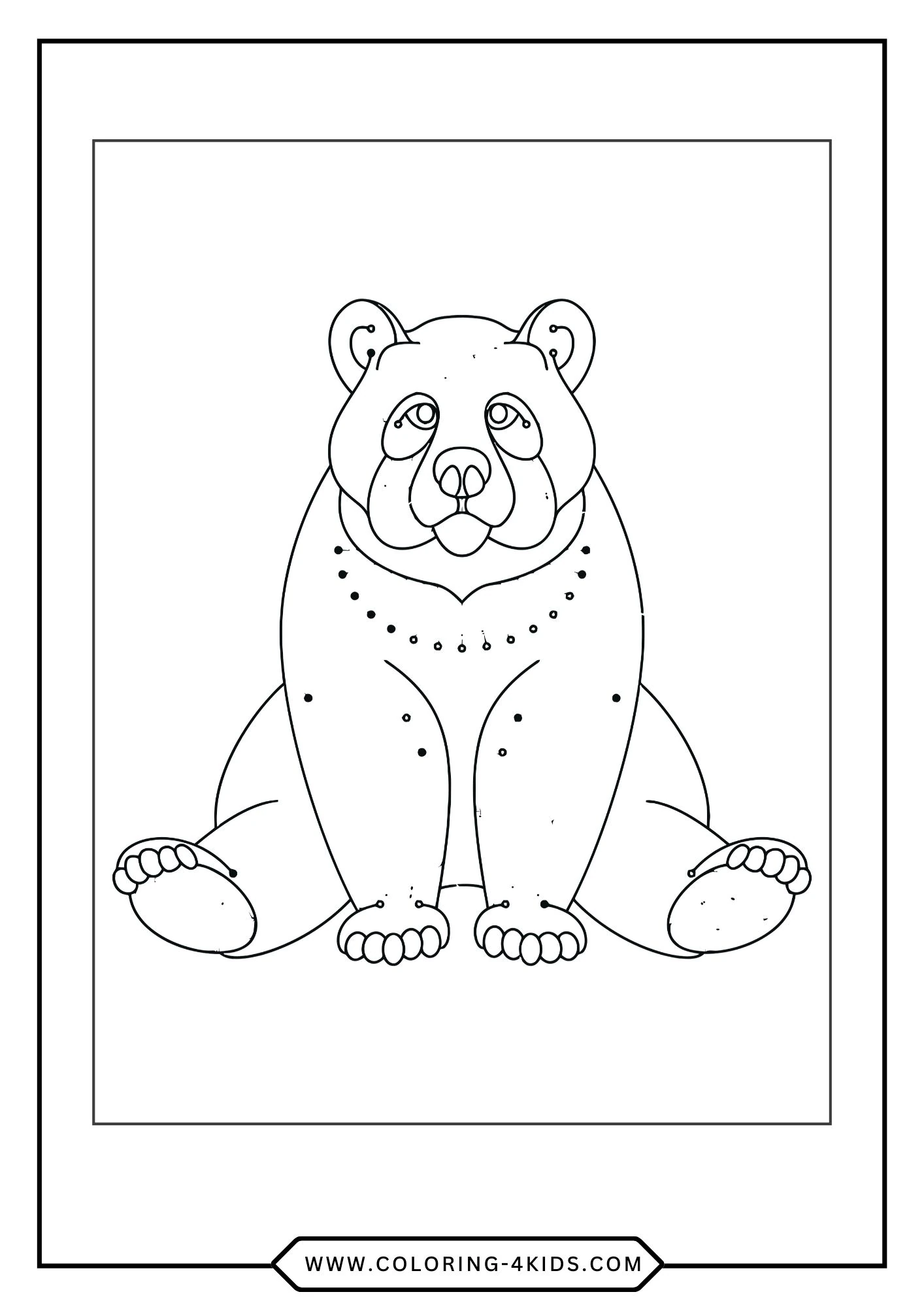 Printable Bear Coloring Pages coloring page for kids