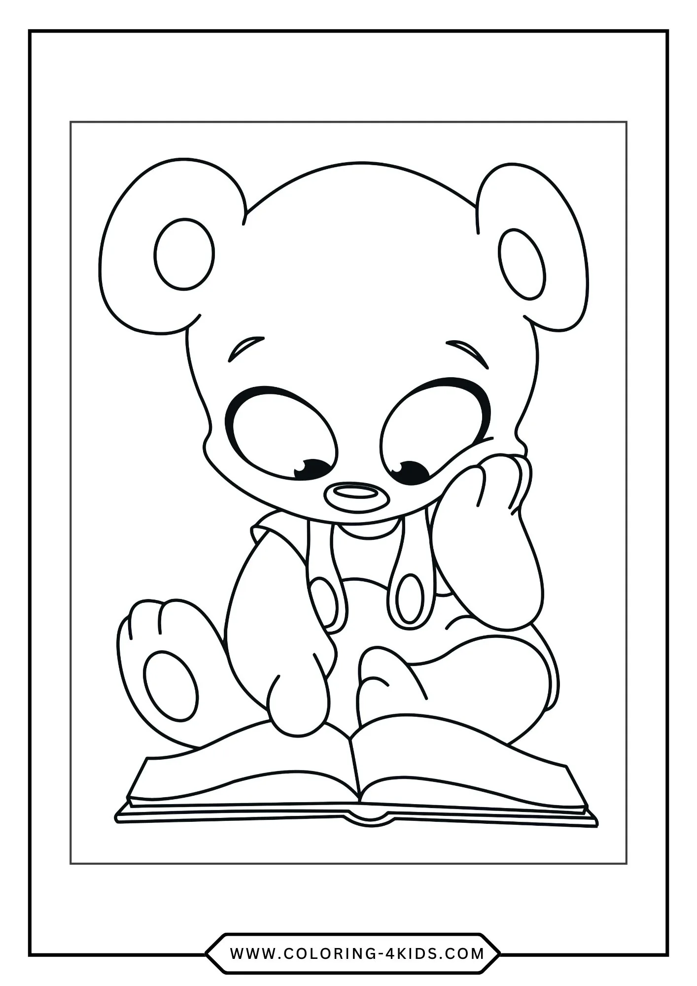 Free Bear Coloring Pages coloring page for kids