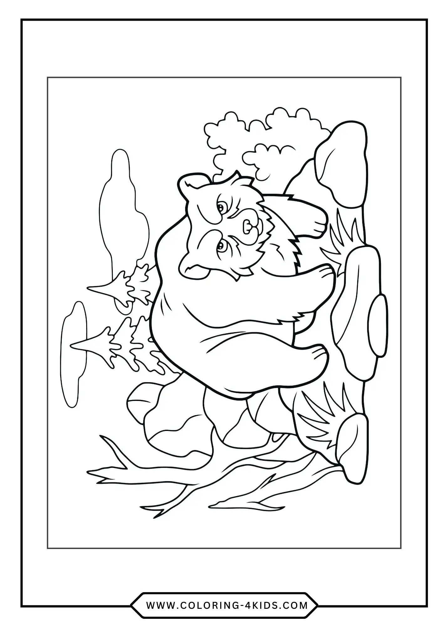 Free Bear Coloring Pages coloring page for kids