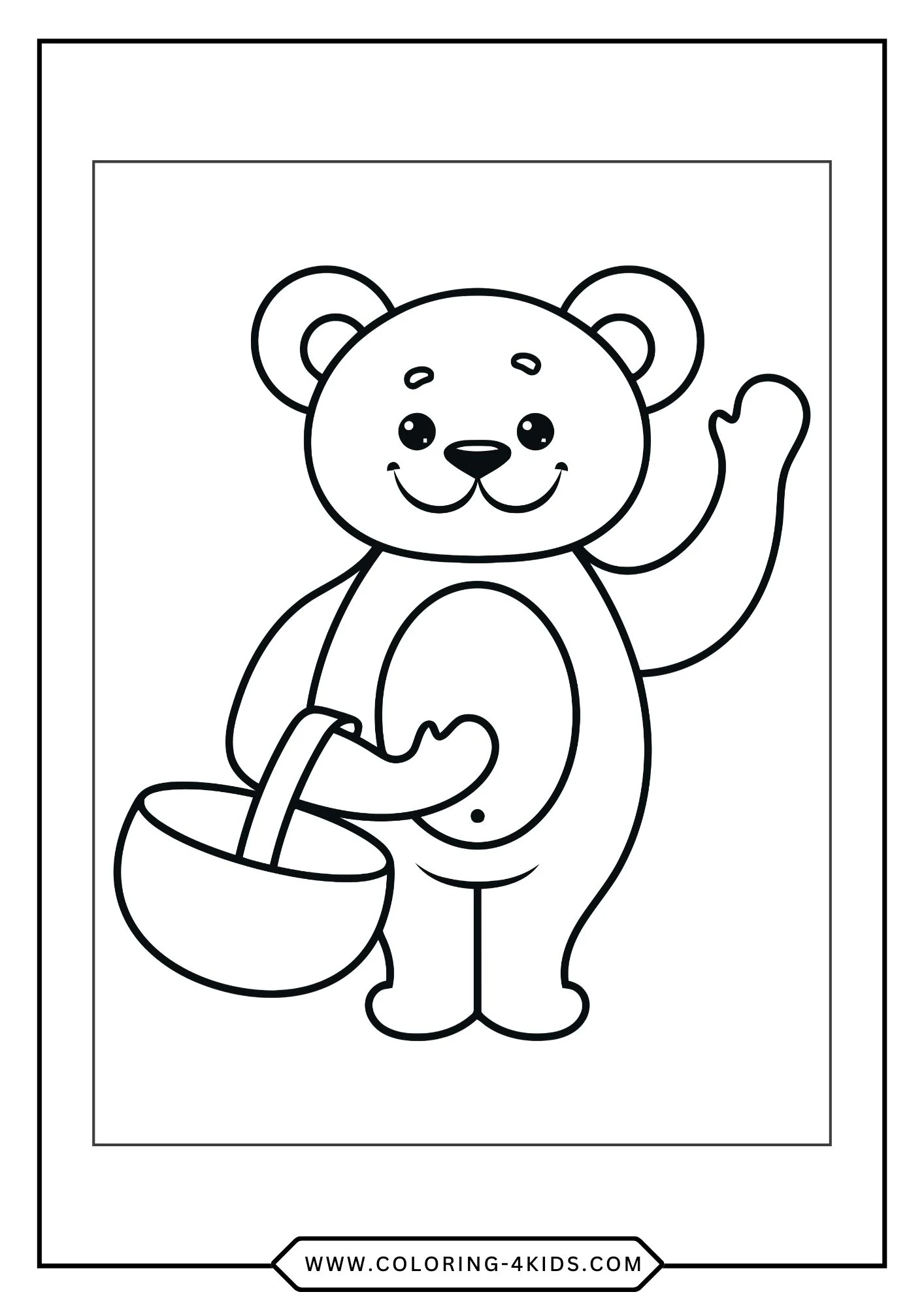 Printable Bear Coloring Pages coloring page for kids