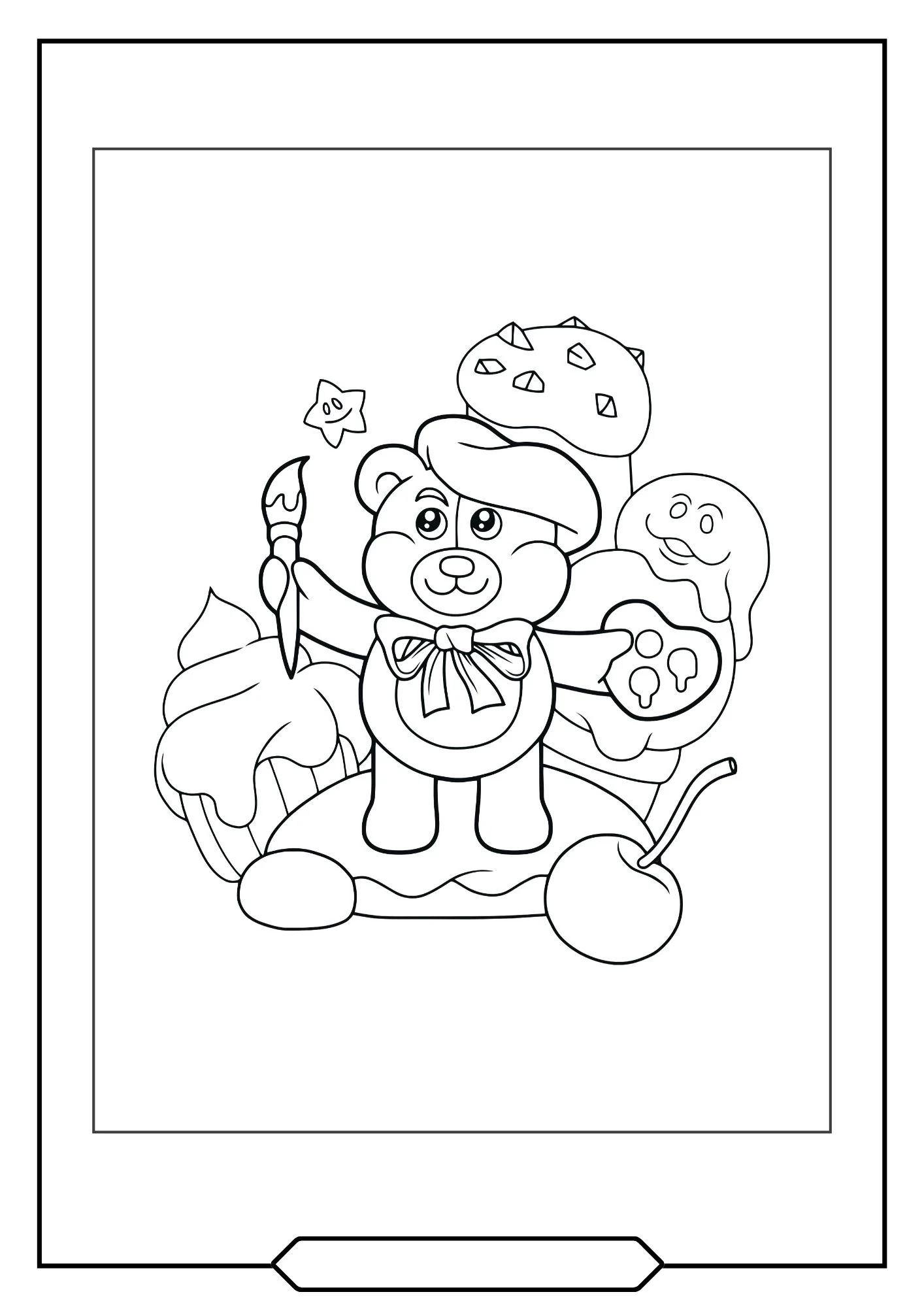 Free Bear Coloring Pages coloring page for kids