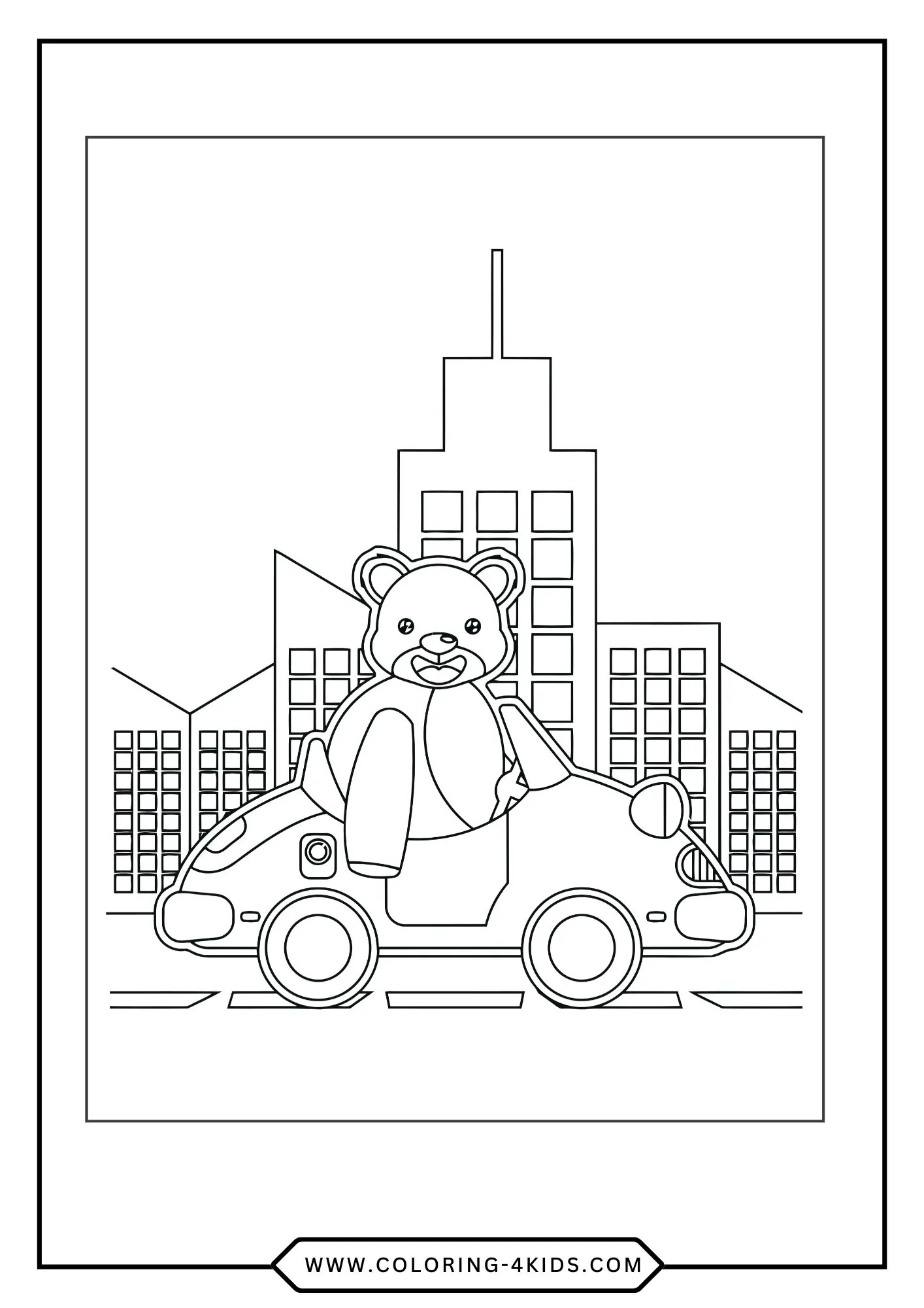 Printable Bear Coloring Pages coloring page for kids