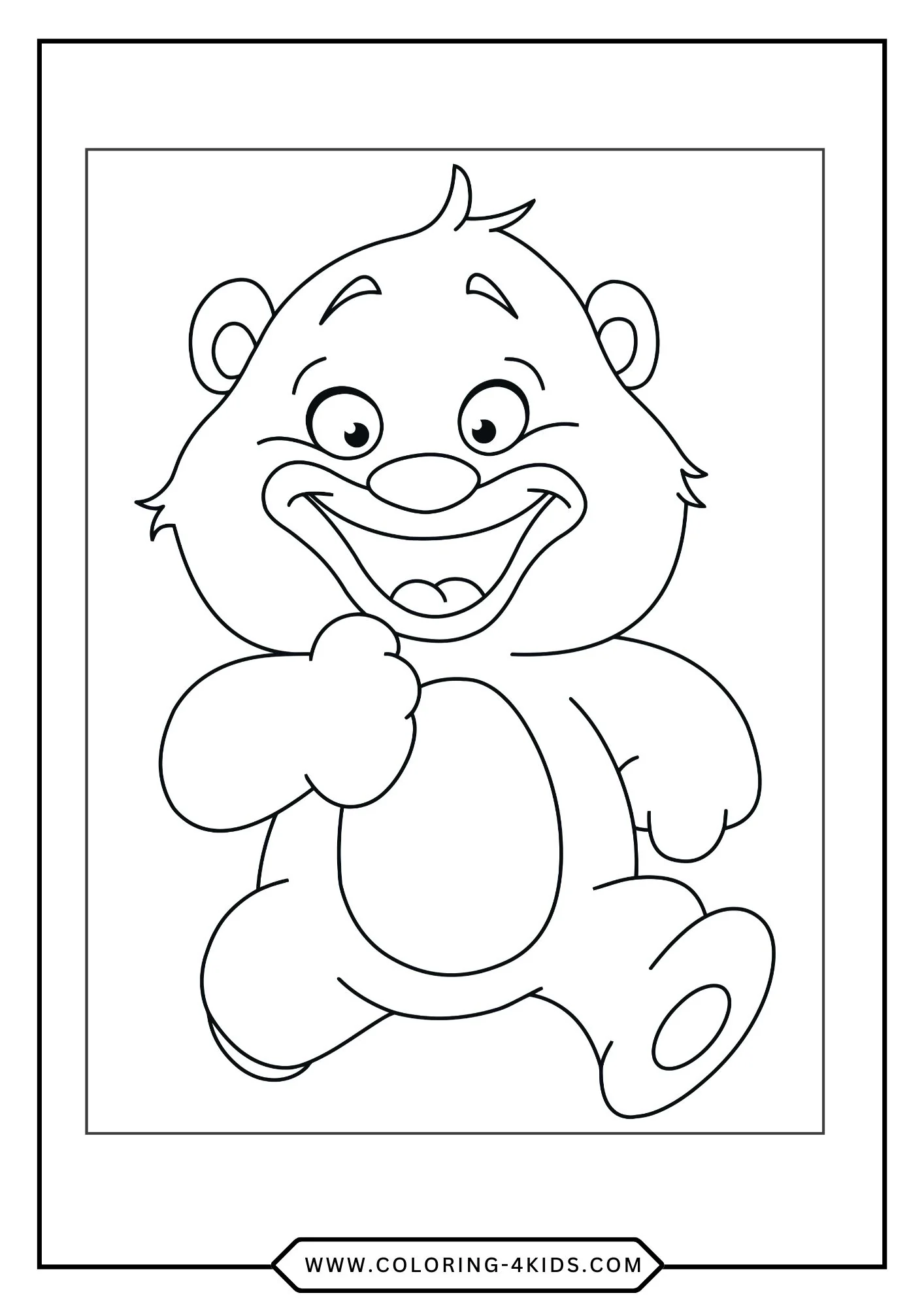 Free Bear Coloring Pages coloring page for kids