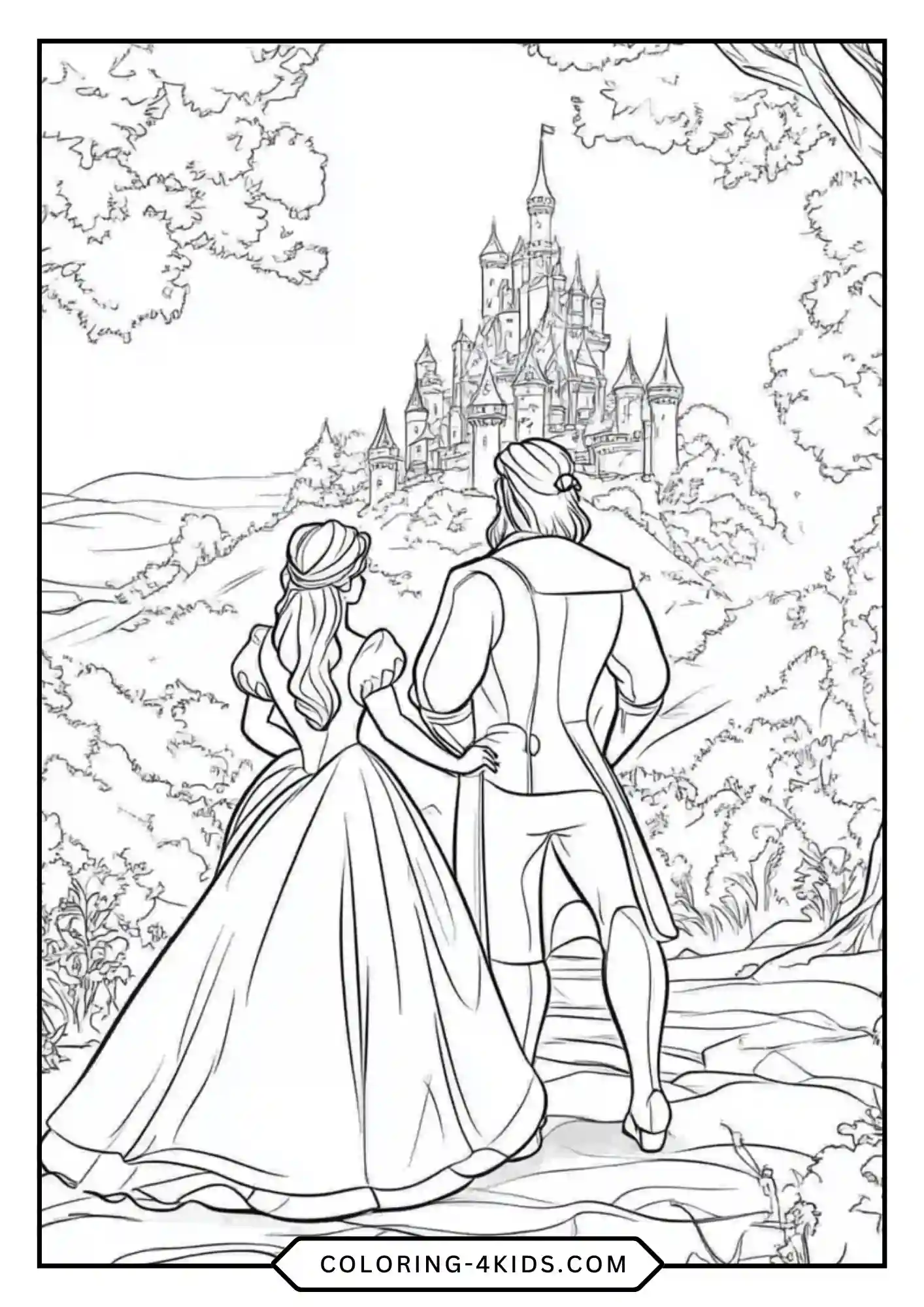 Beauty And The Beast Coloring Pages coloring page for kids
