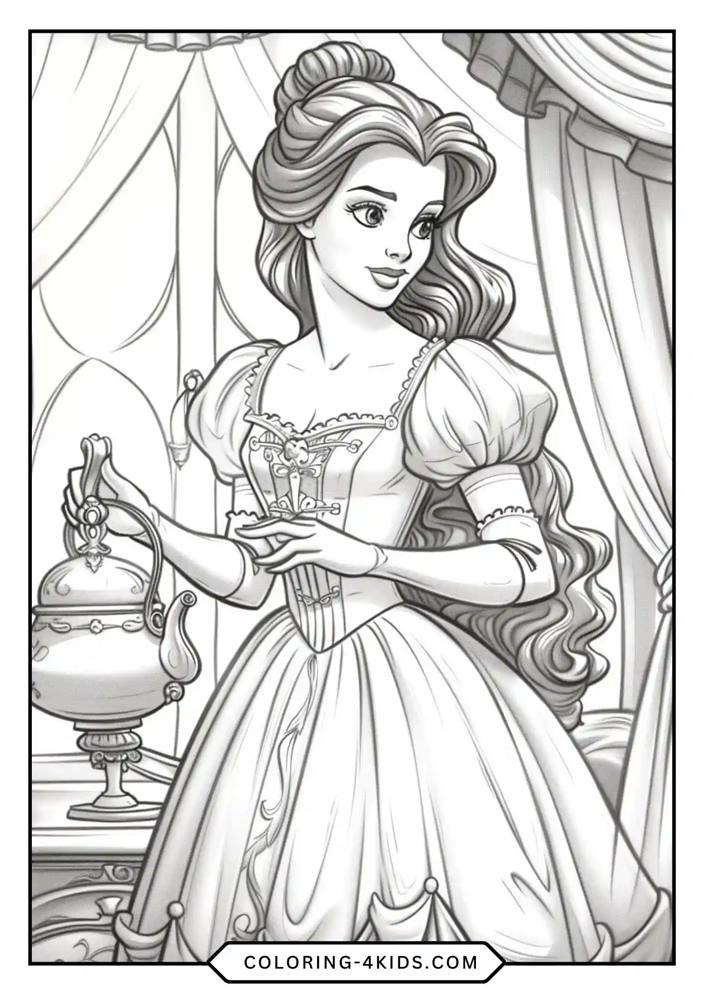 Beauty And The Beast Coloring Pages coloring page for kids
