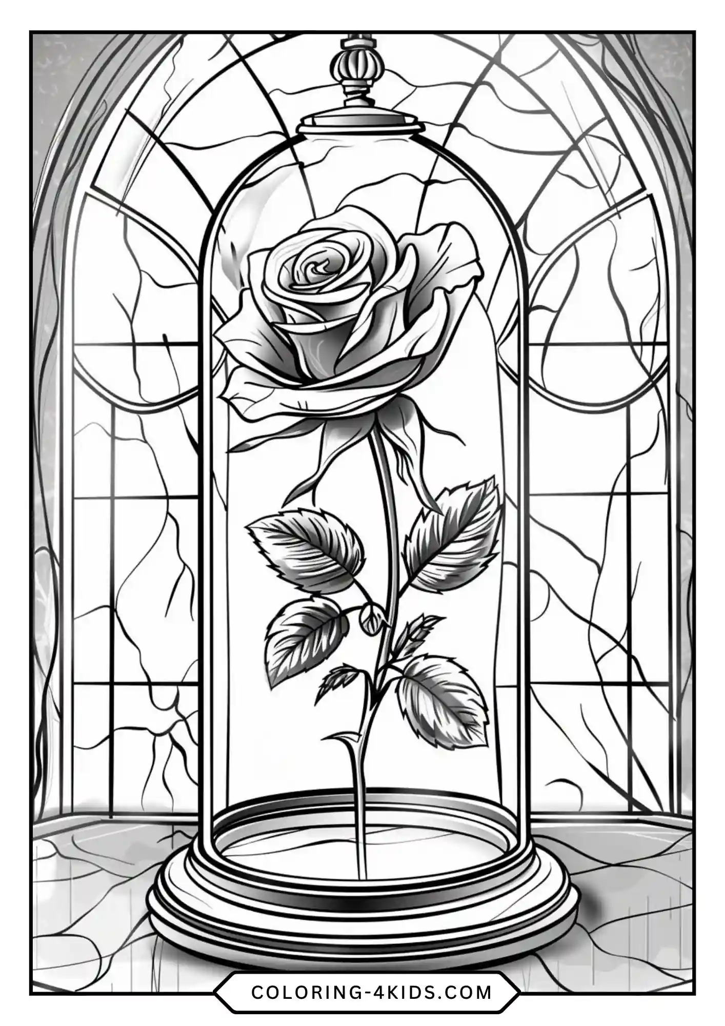 Printable Beauty And The Beast Coloring Pages coloring page for kids