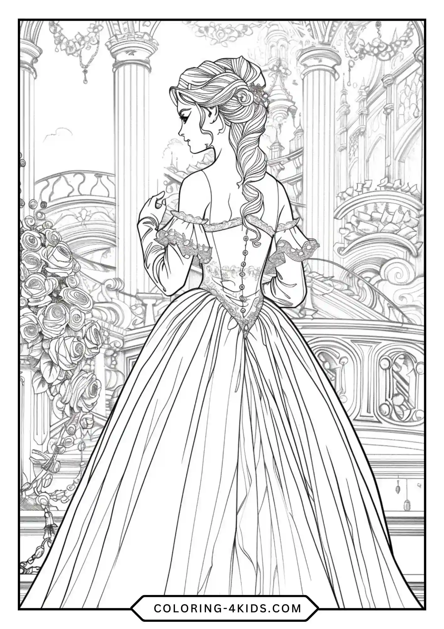 Free Beauty And The Beast Coloring Pages coloring page for kids