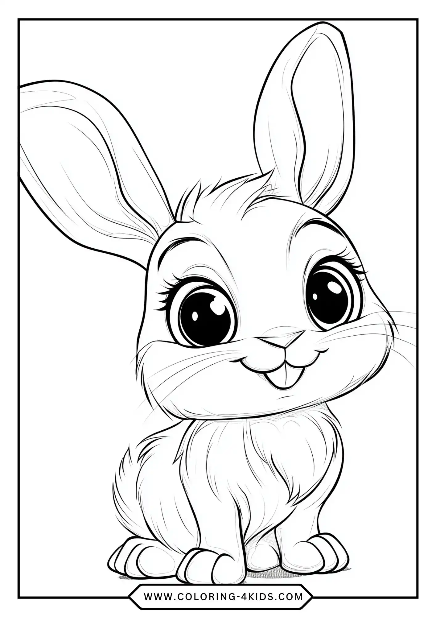 Free Bunny Coloring Pages coloring page for kids