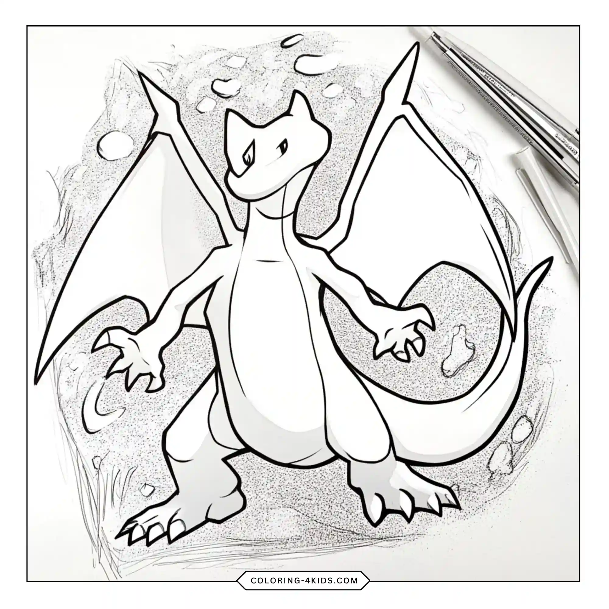 Printable Charizard Coloring Pages coloring page for kids