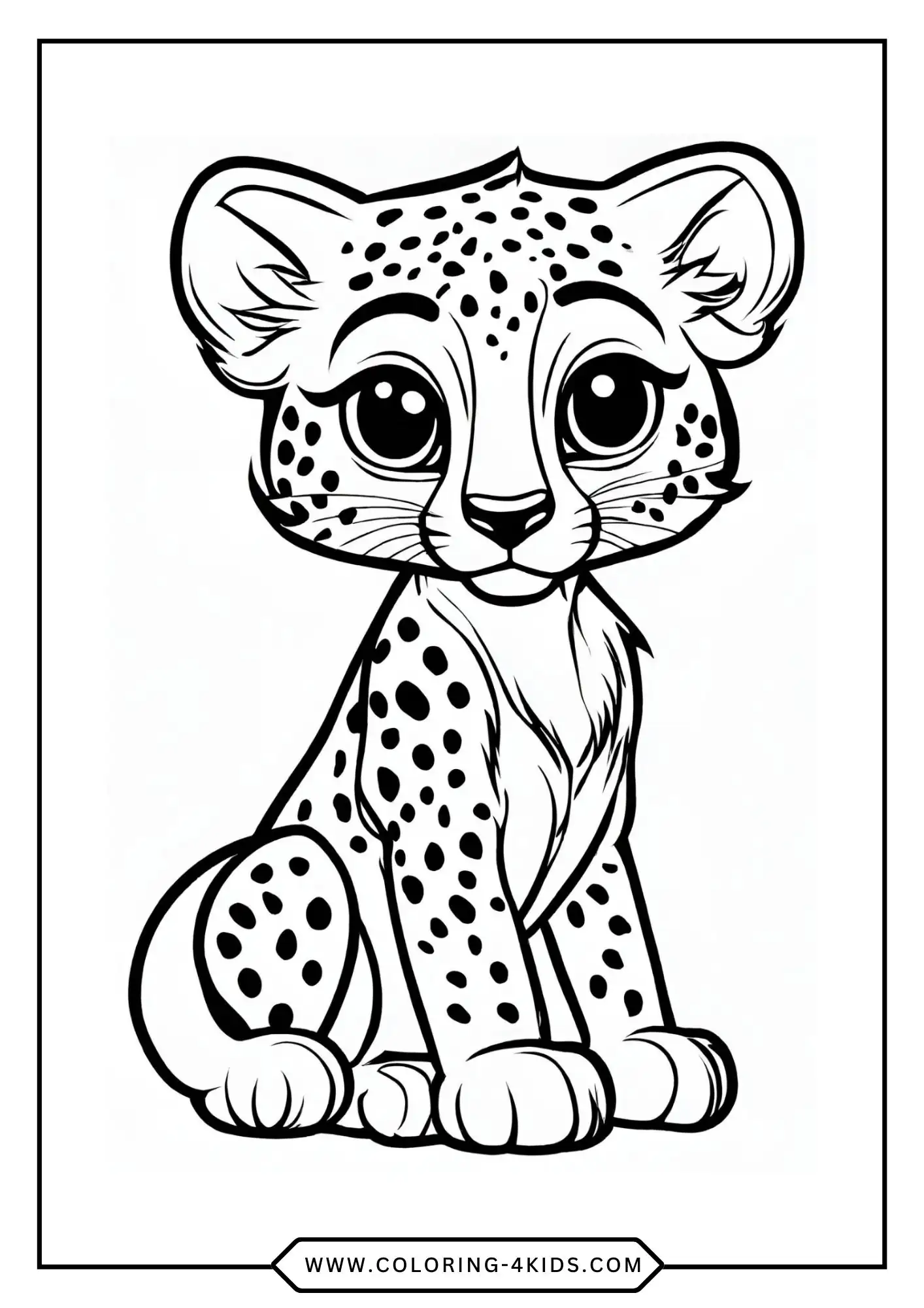 Cheetah Coloring Pages coloring page for kids
