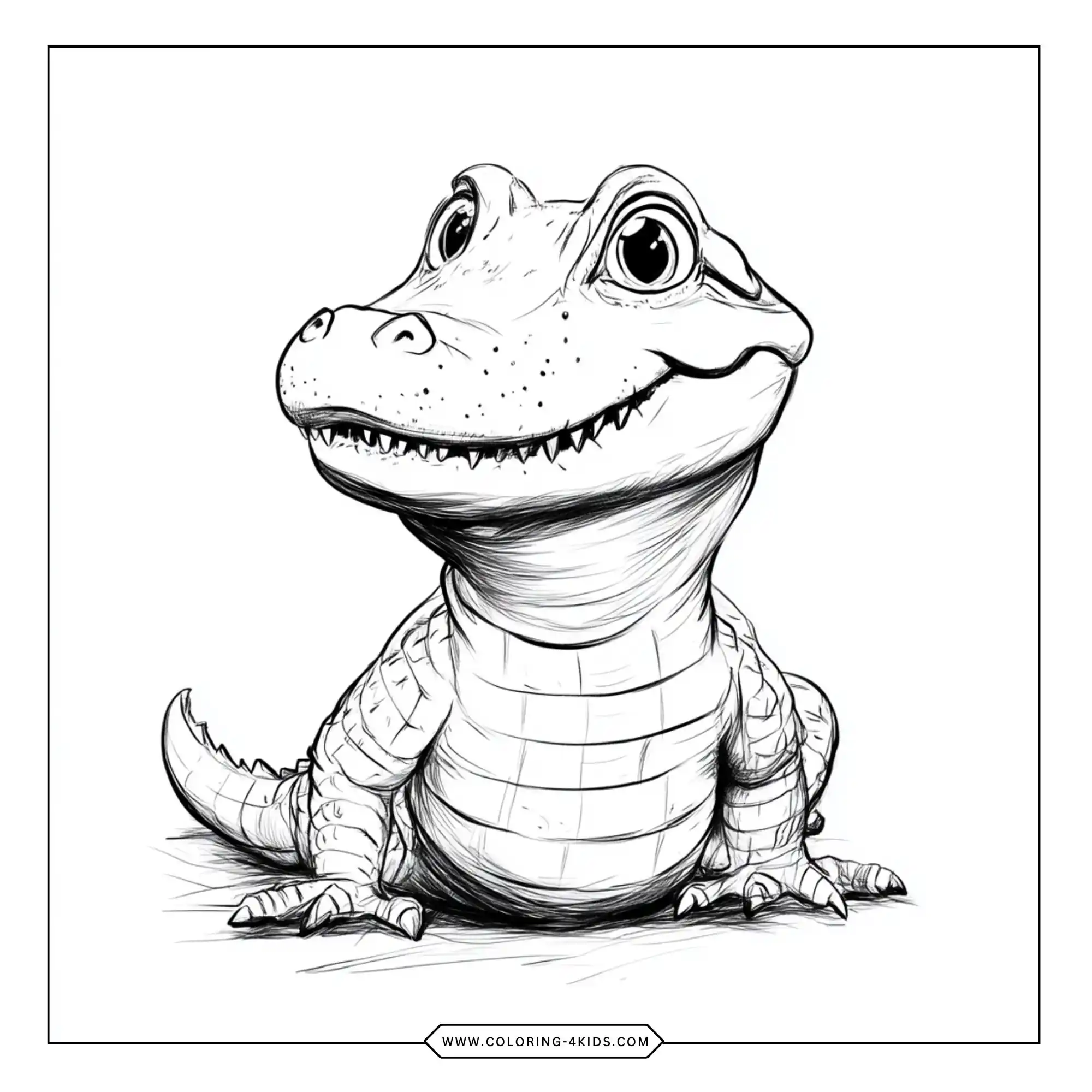 Crocodile Coloring Pages coloring page for kids
