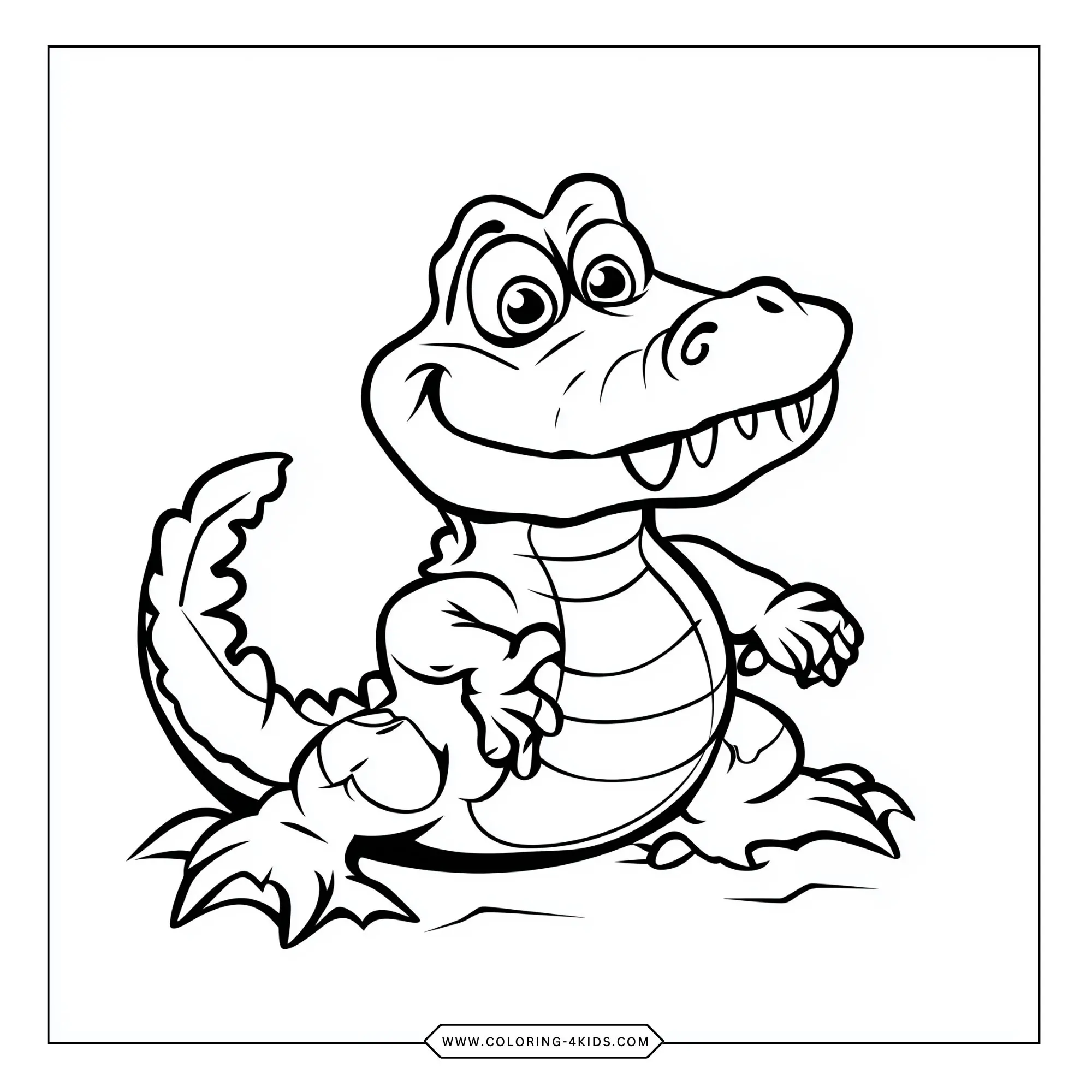 Free Crocodile Coloring Pages coloring page for kids
