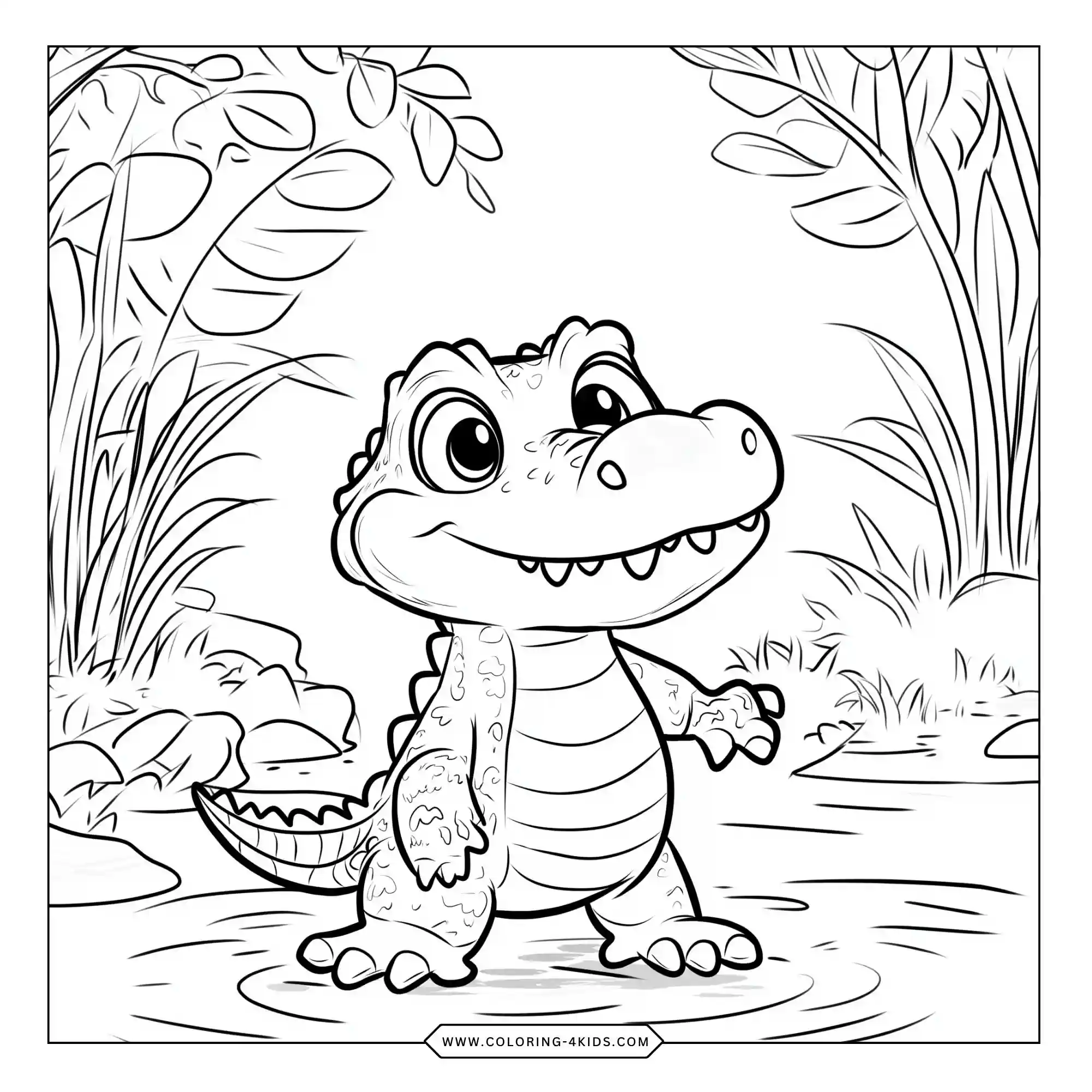 Crocodile Coloring Pages coloring page for kids