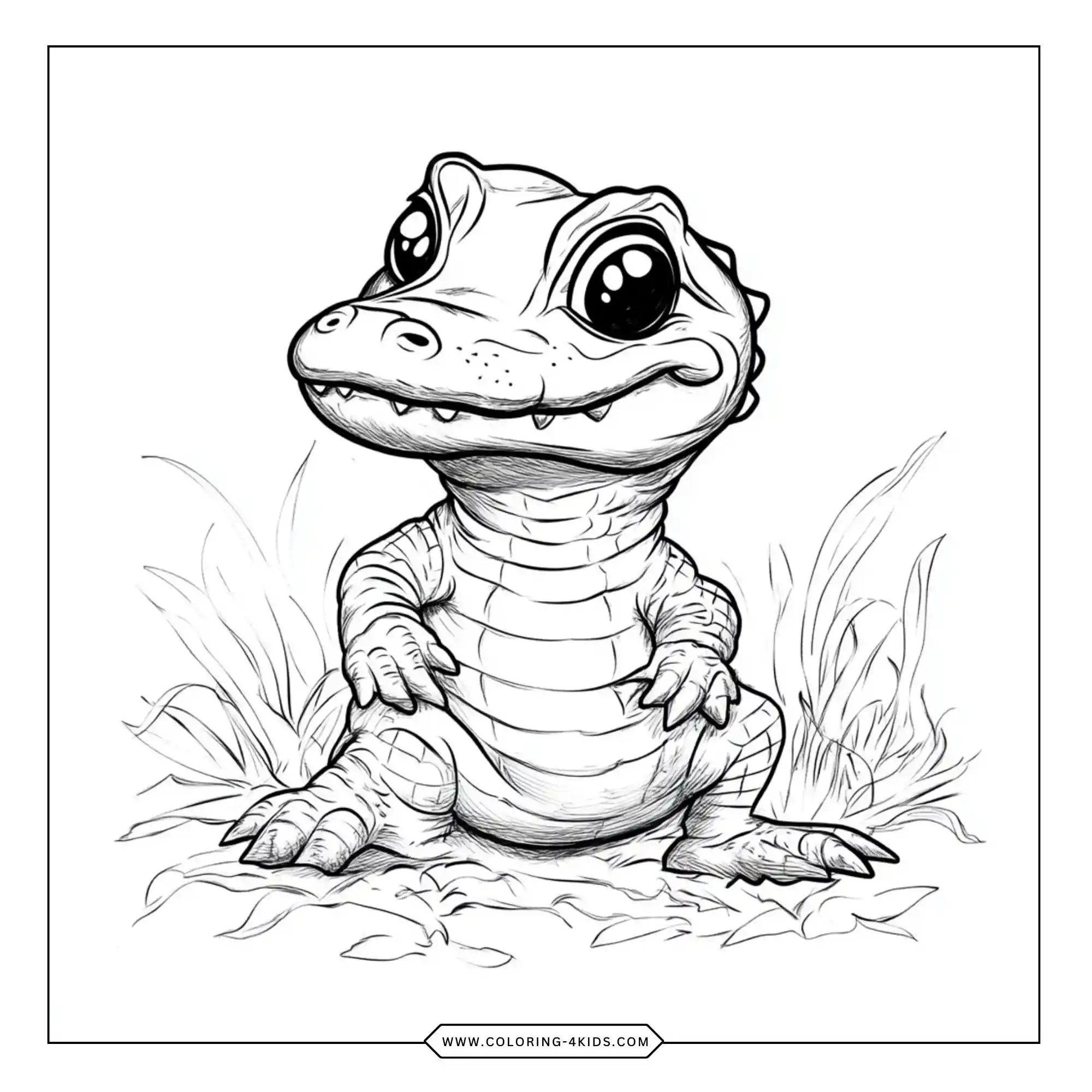Printable Crocodile Coloring Pages coloring page for kids