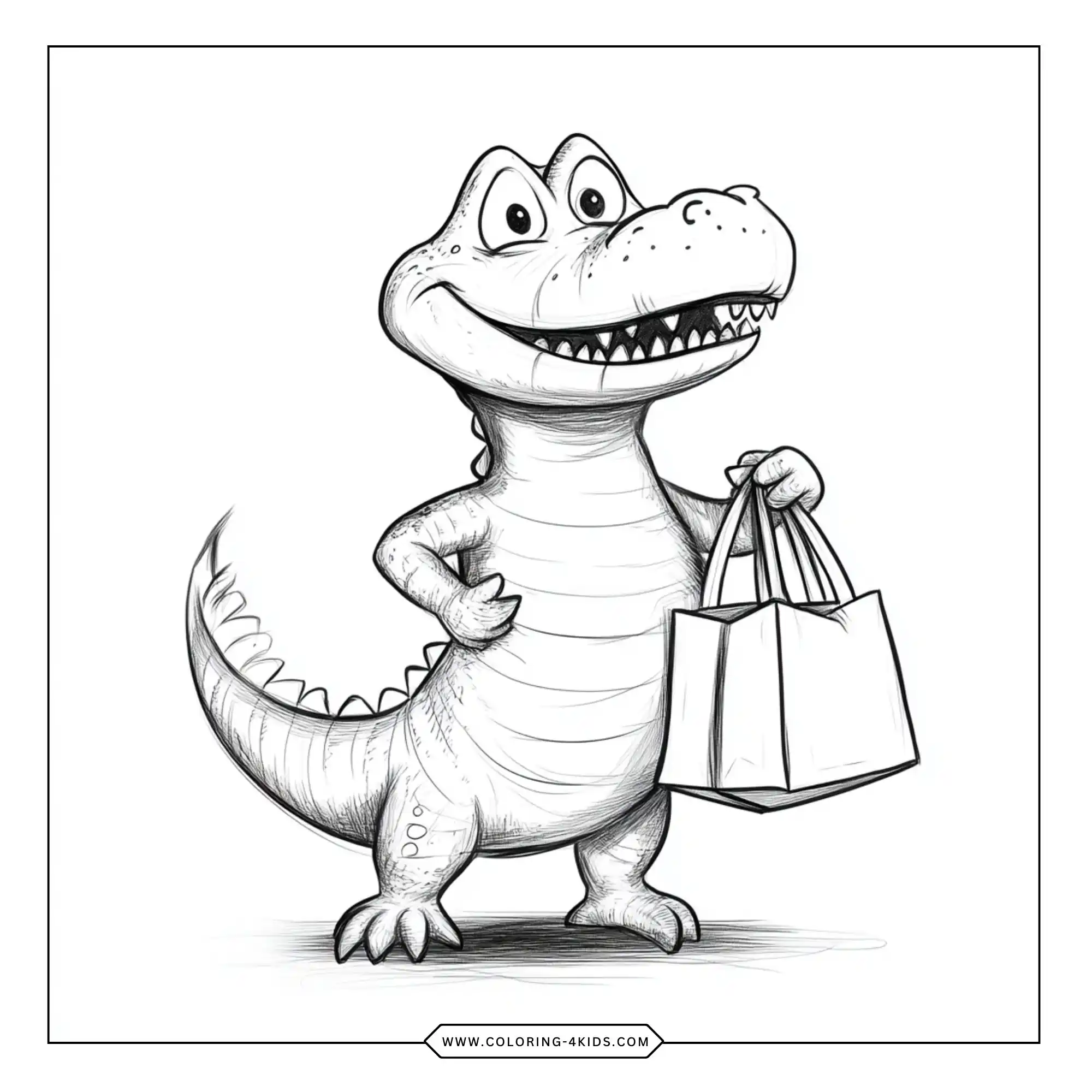 Free Crocodile Coloring Pages coloring page for kids