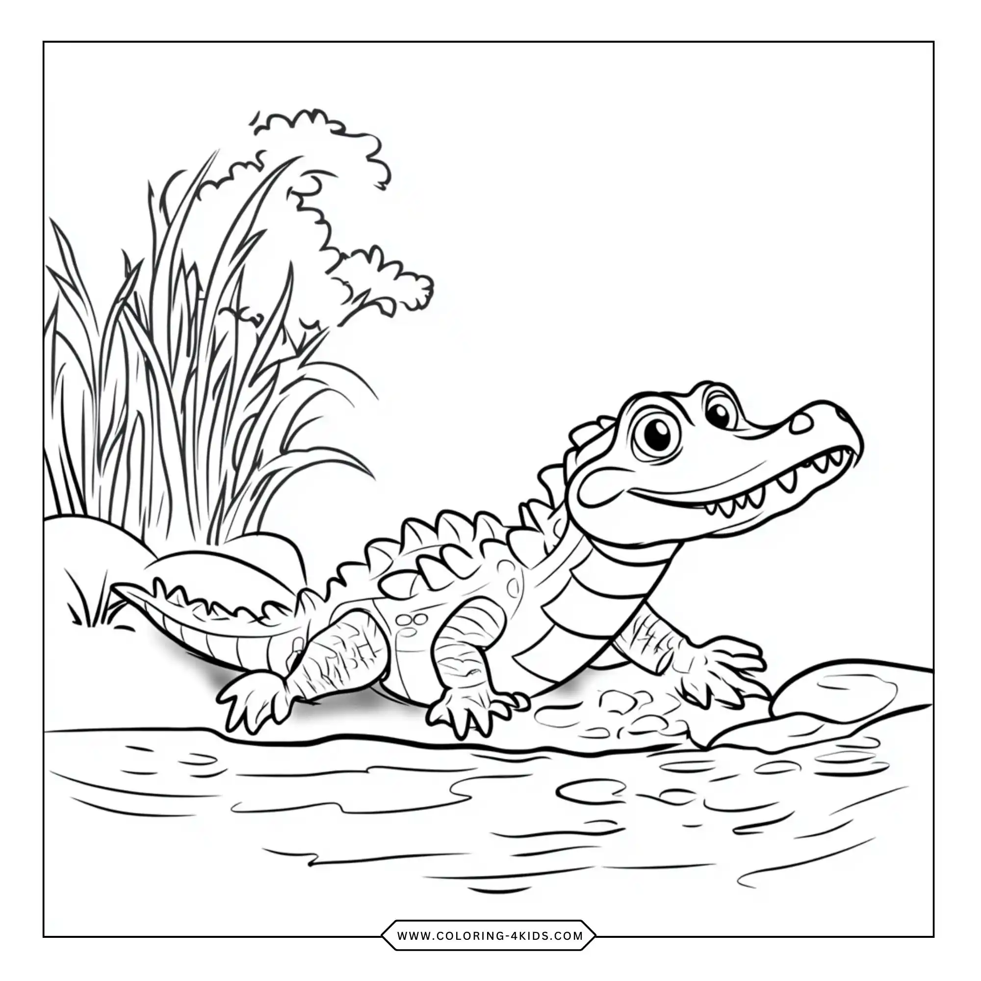 Printable Crocodile Coloring Pages coloring page for kids