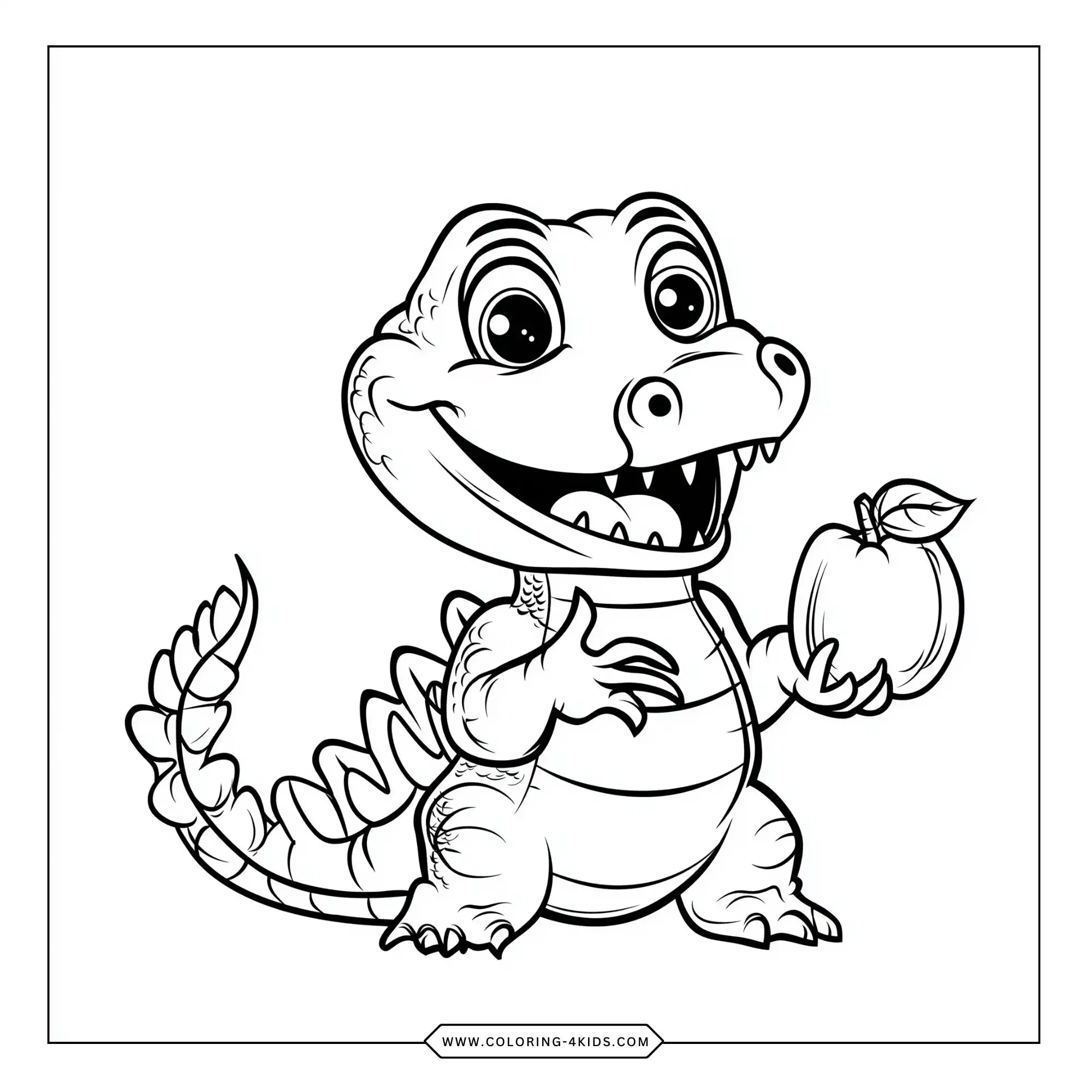 Printable Crocodile Coloring Pages coloring page for kids