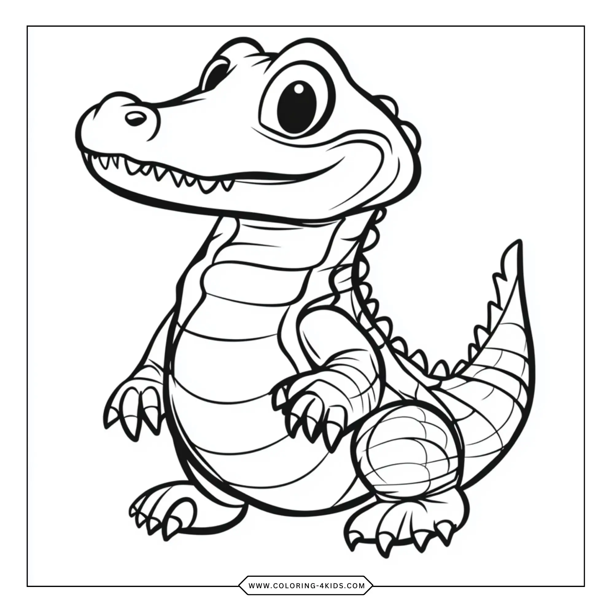 Free Crocodile Coloring Pages coloring page for kids