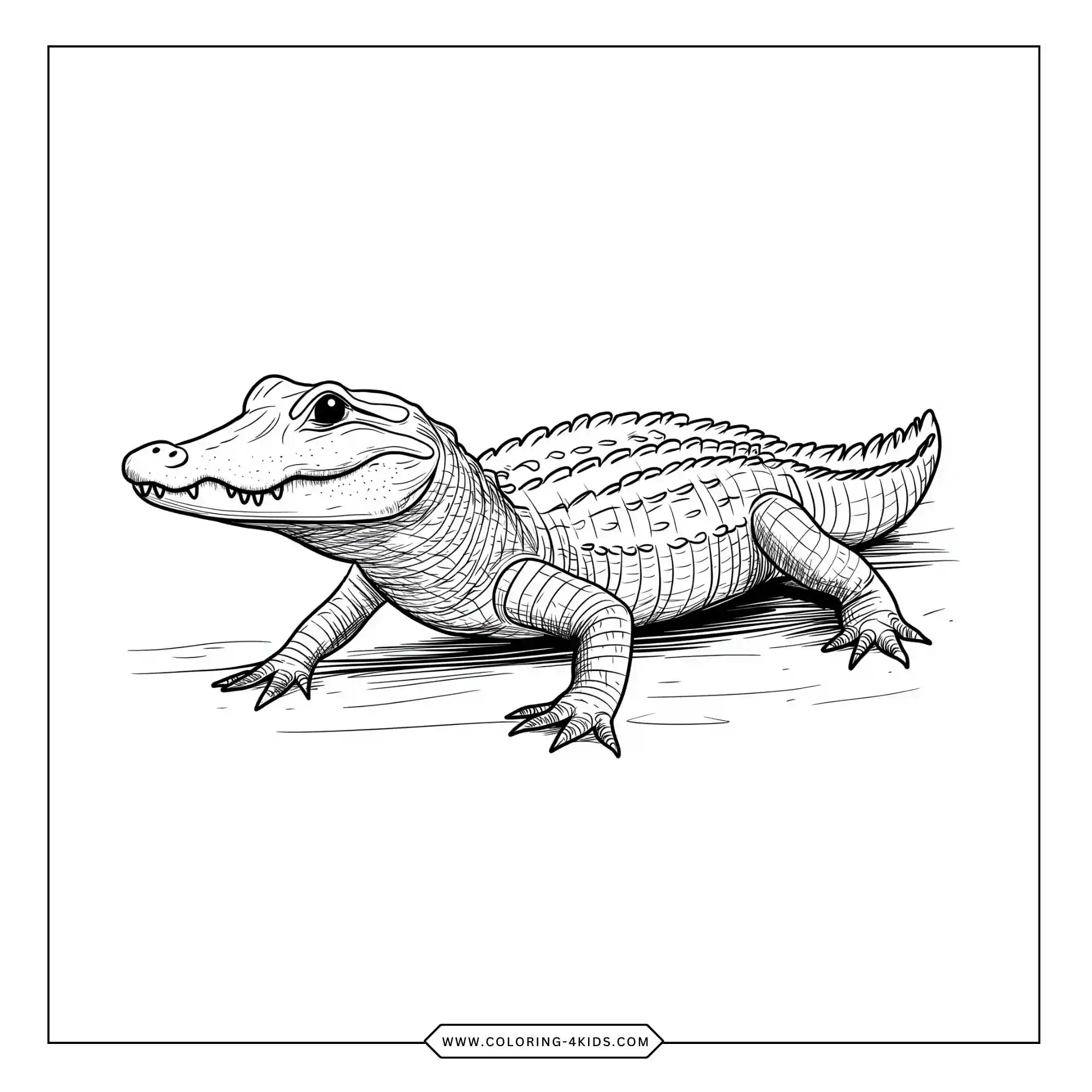 Free Crocodile Coloring Pages coloring page for kids