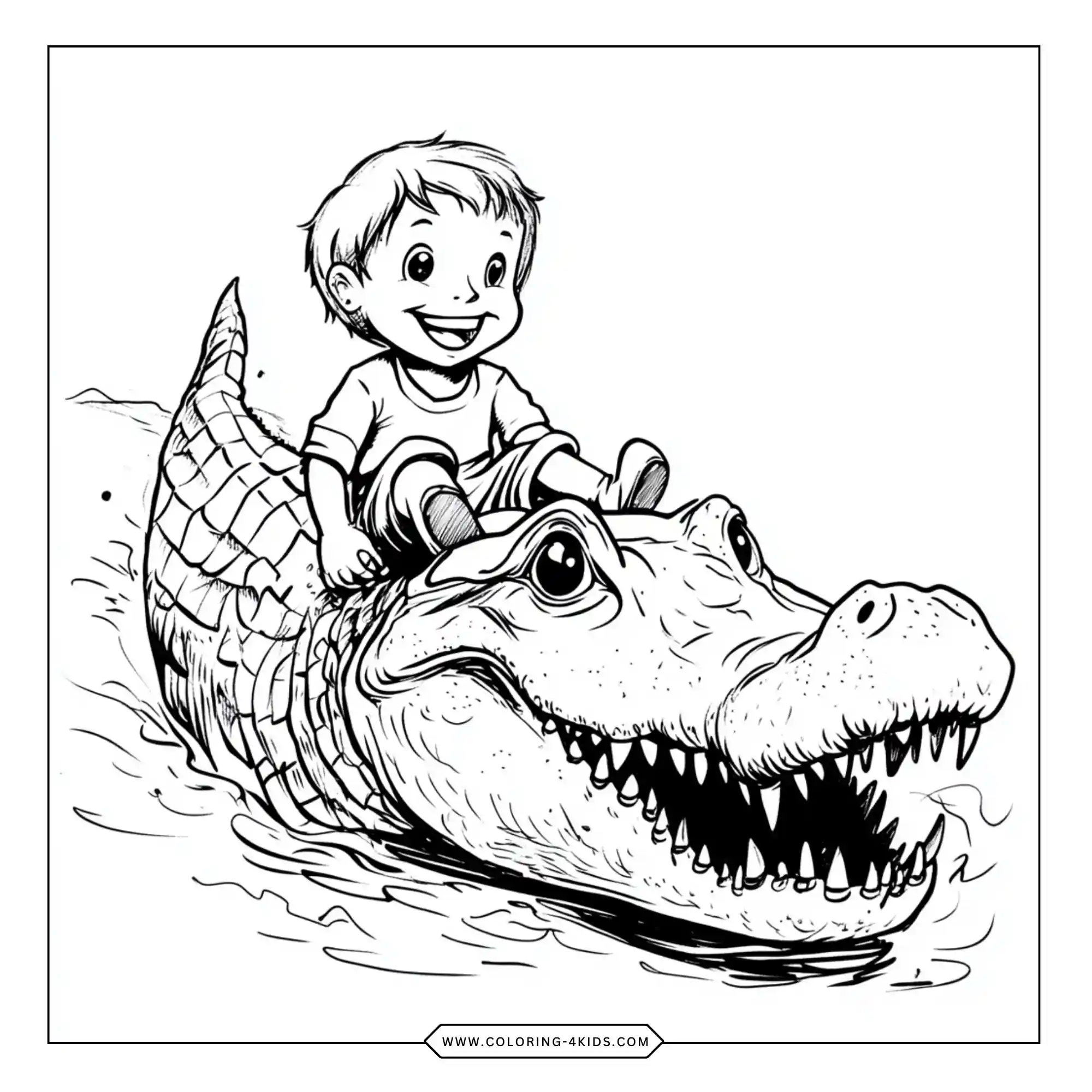 Printable Crocodile Coloring Pages coloring page for kids