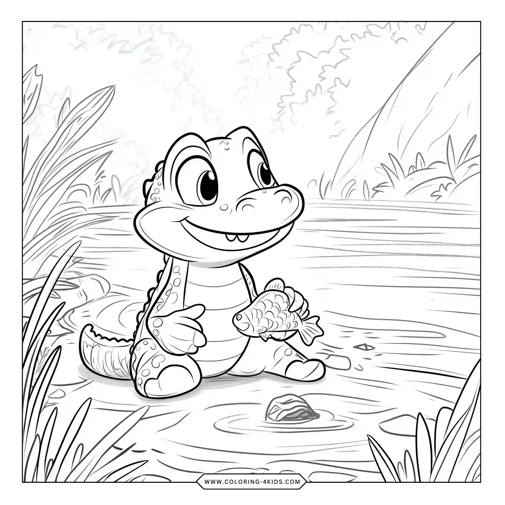 Crocodile Coloring Pages coloring page for kids